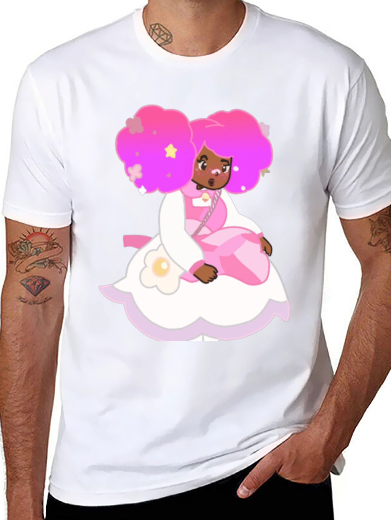 Cartoon Character Print T-Shirt