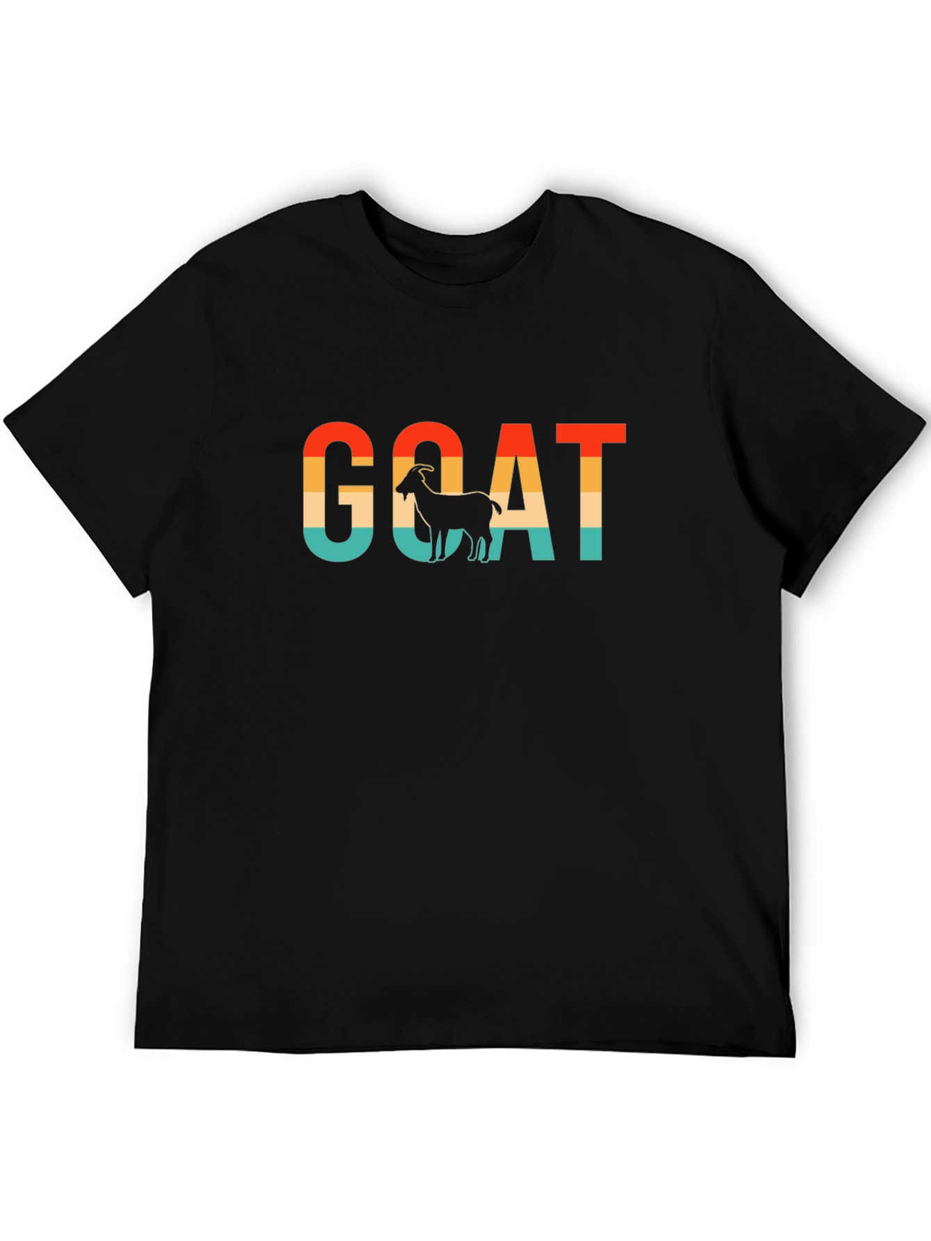 Retro GOAT Graphic T-Shirt - Black