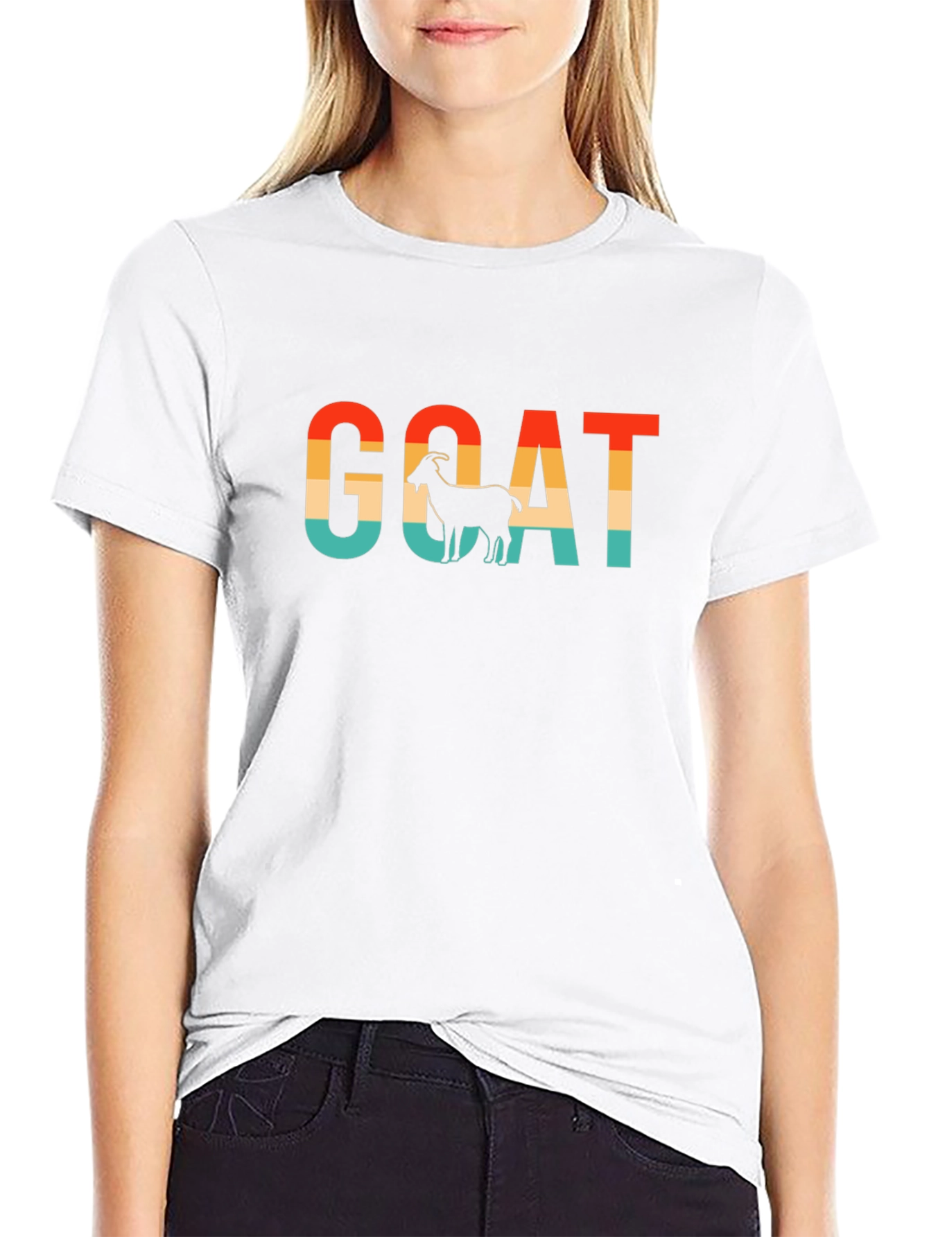 Retro GOAT Graphic T-Shirt - Black