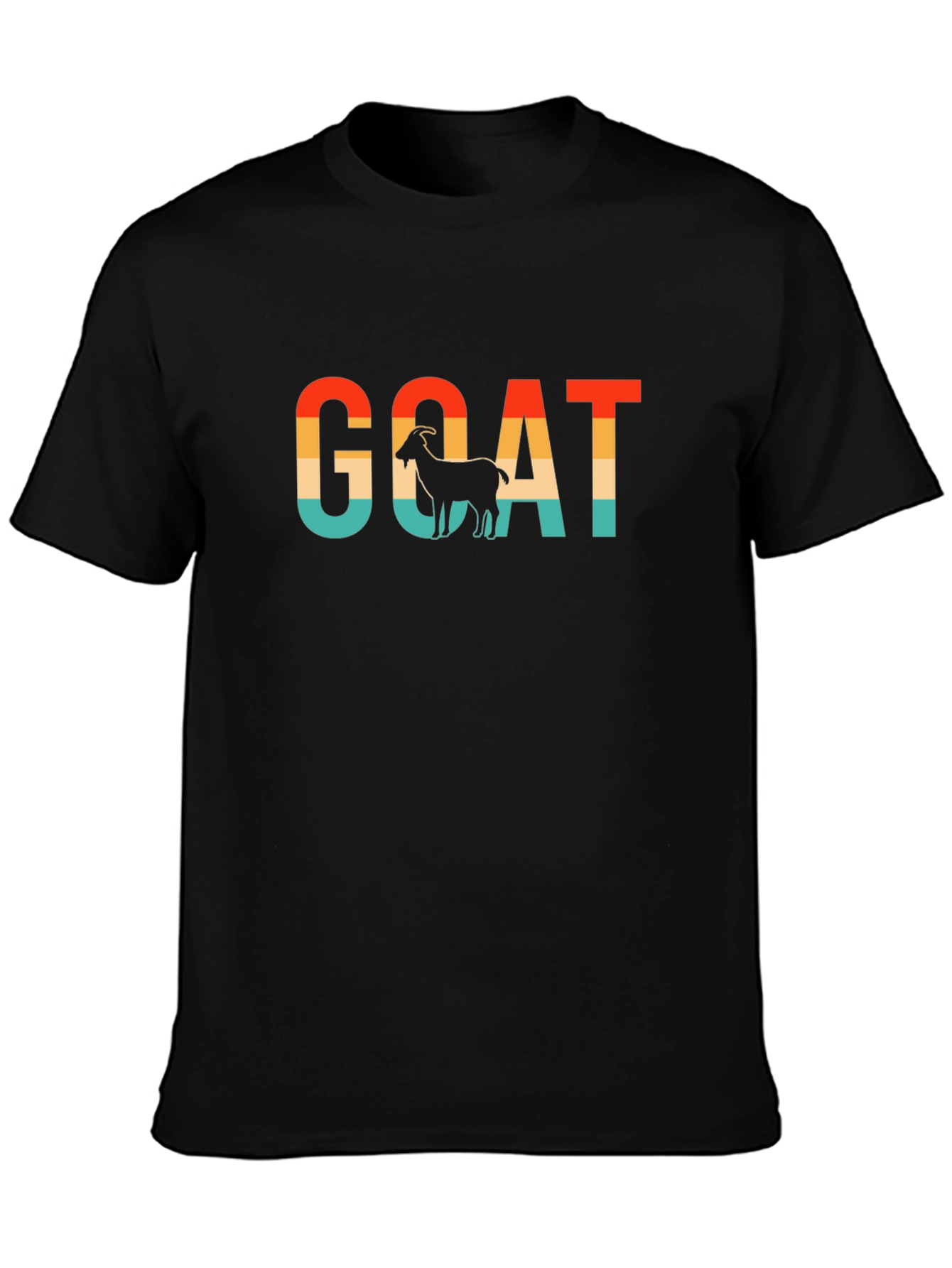 Retro GOAT Graphic T-Shirt - Black