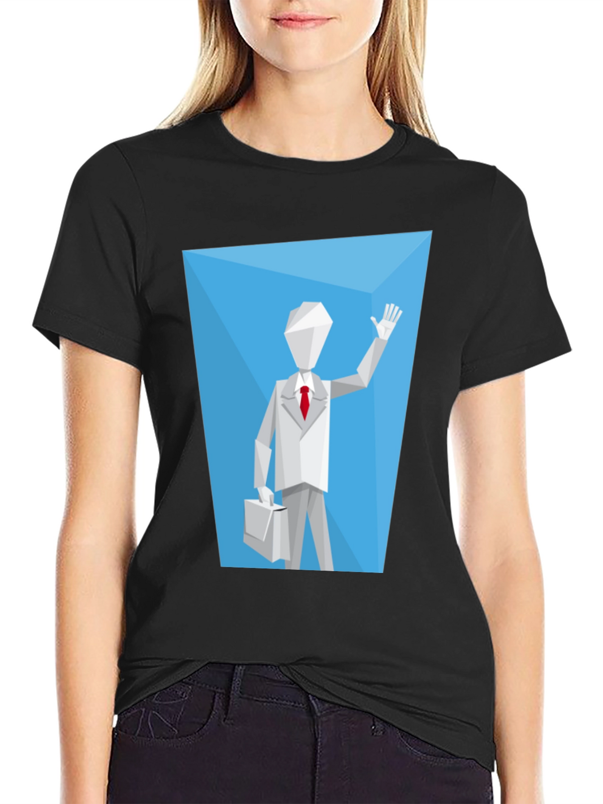 Geometric Man Graphic Tee - Modern Style