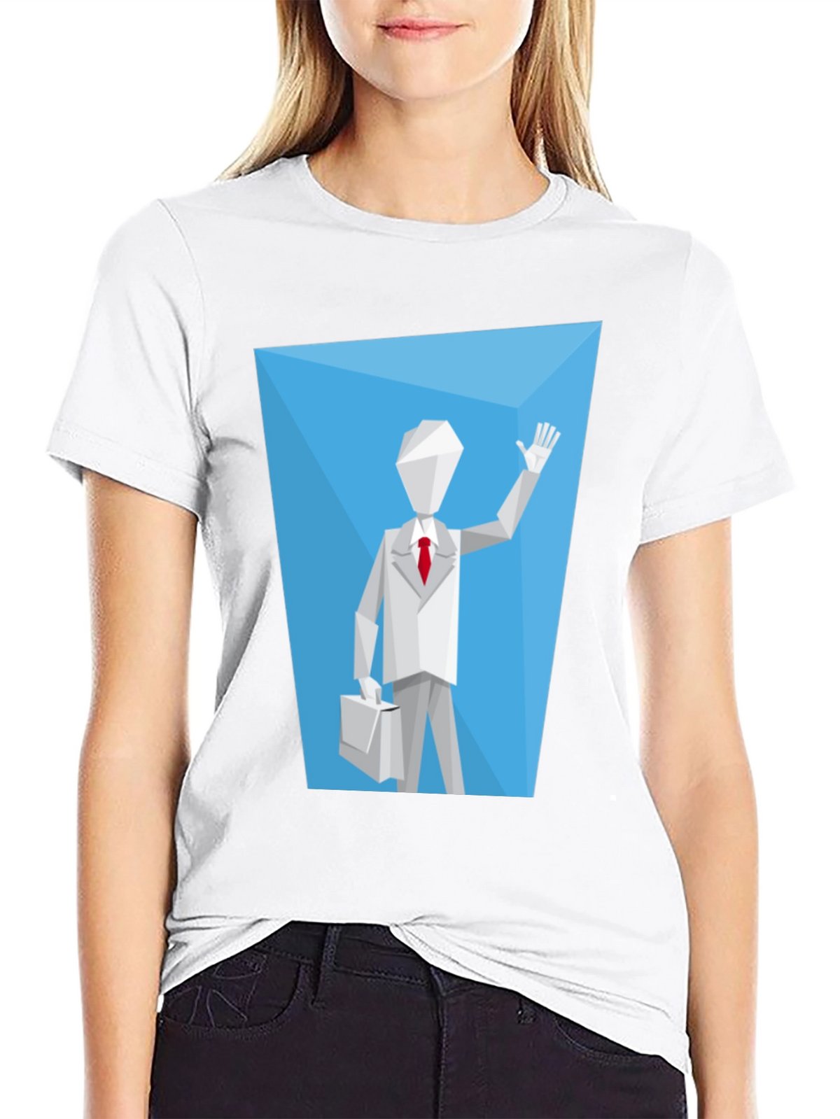 Geometric Man Graphic Tee - Modern Style