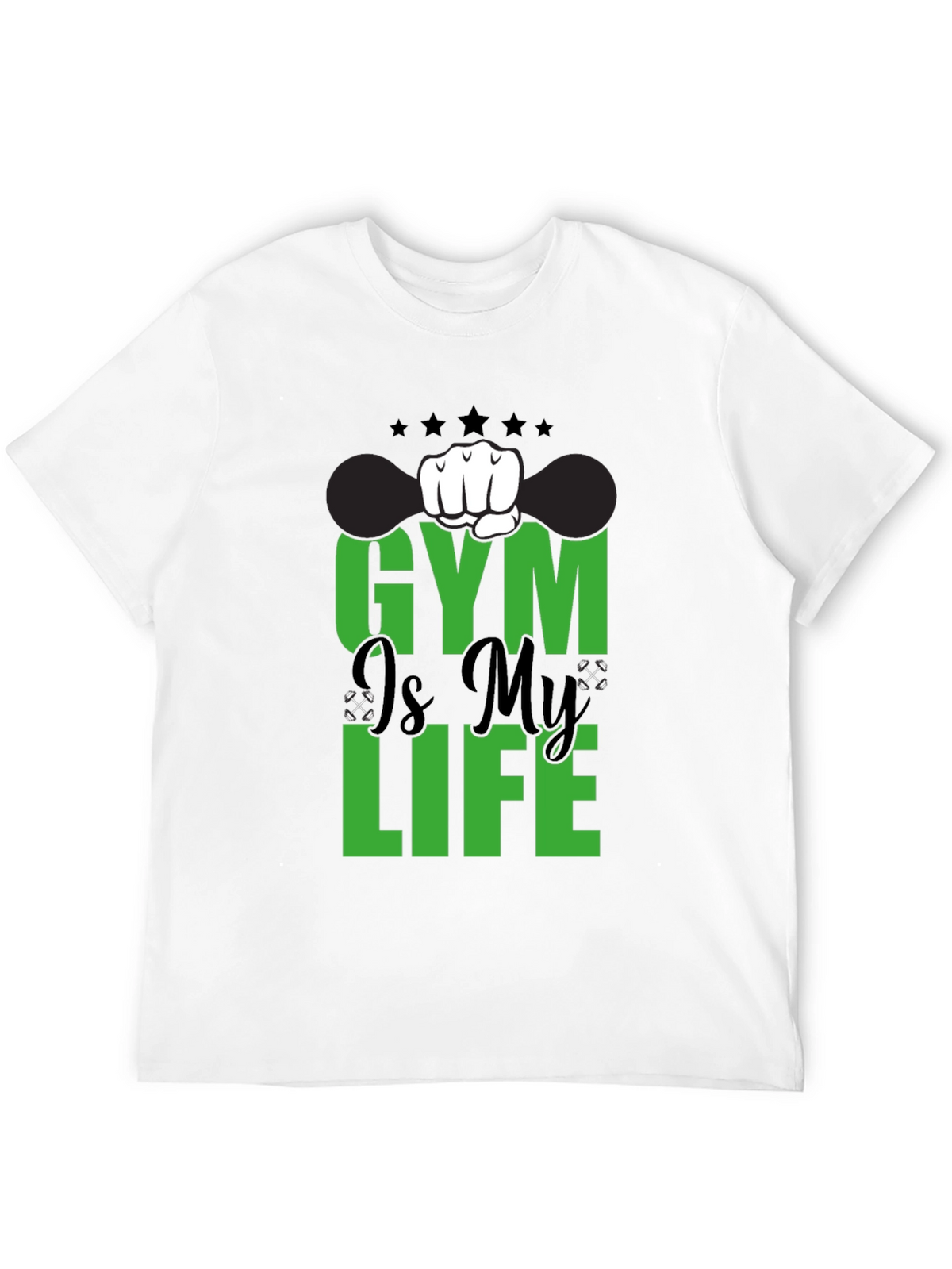 Gym is My Life Black Graphic Tee