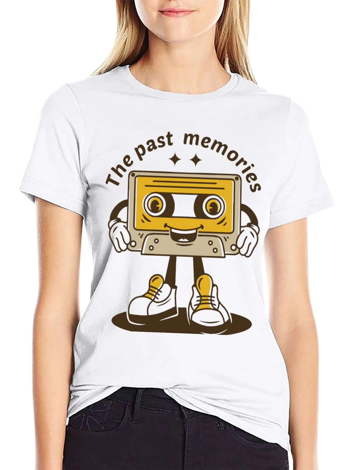 Retro Cartoon Cassette Tape T-Shirt - Past Memories
