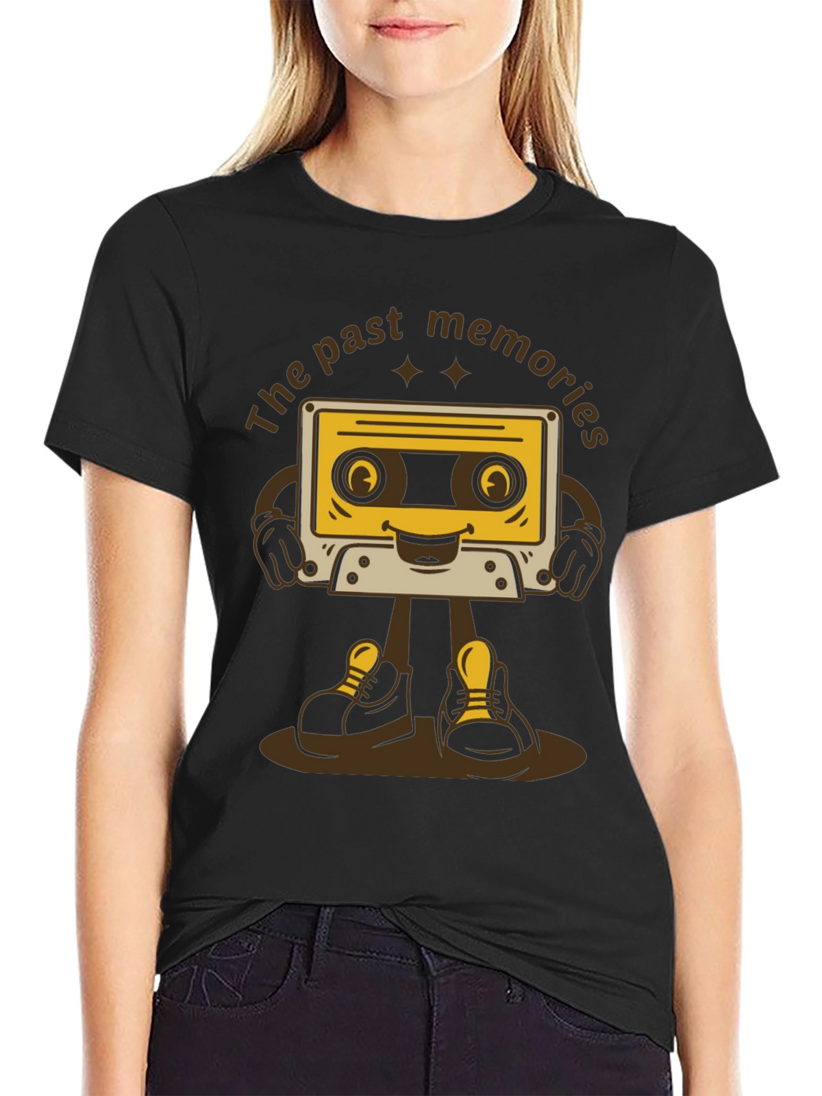 Retro Cartoon Cassette Tape T-Shirt - Past Memories