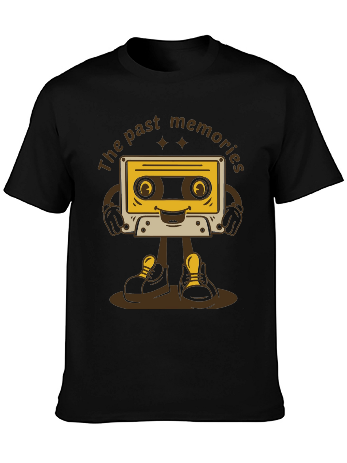 Retro Cartoon Cassette Tape T-Shirt - Past Memories