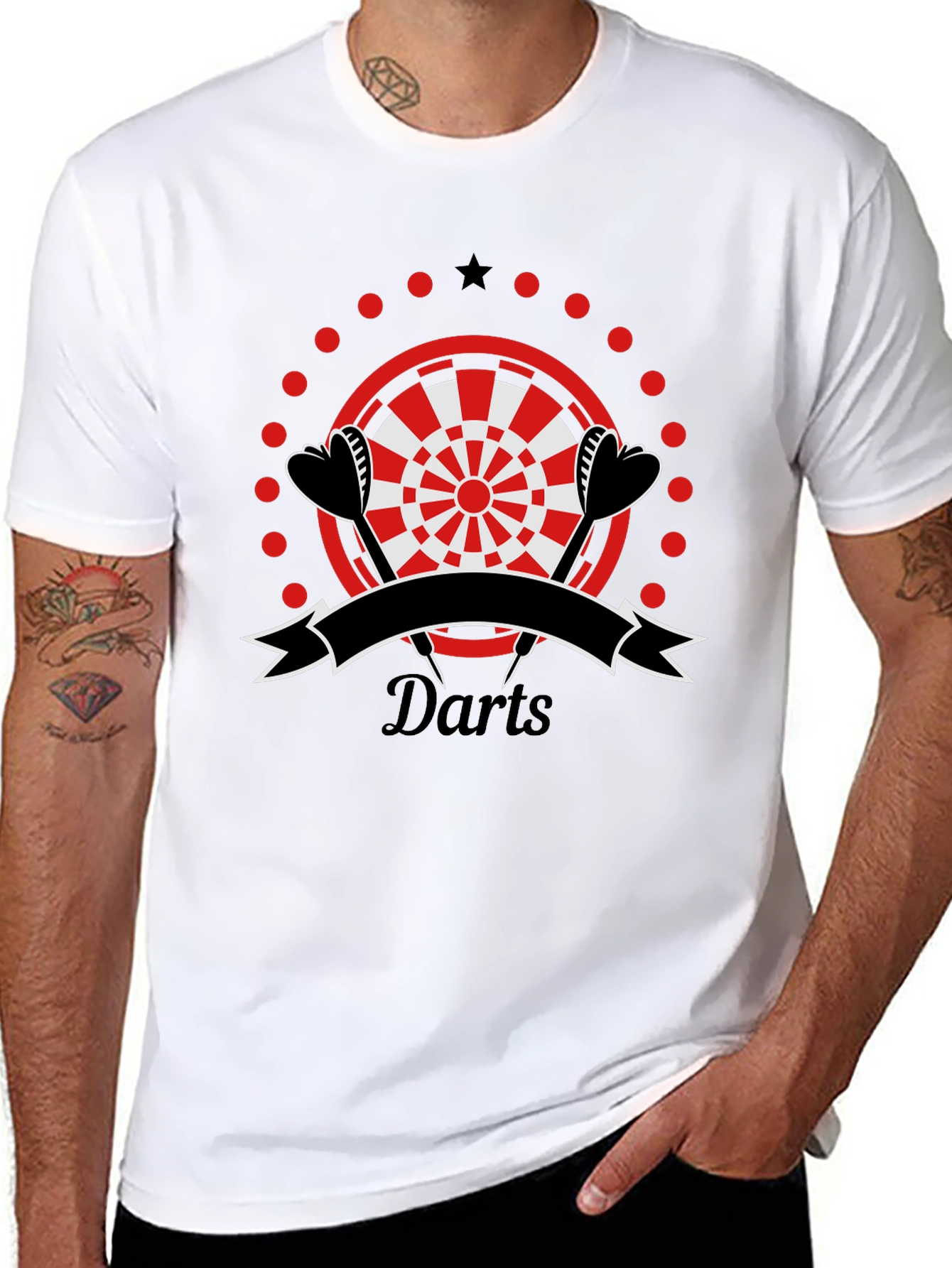 Darts Graphic T-Shirt | Sporty Casual Tee