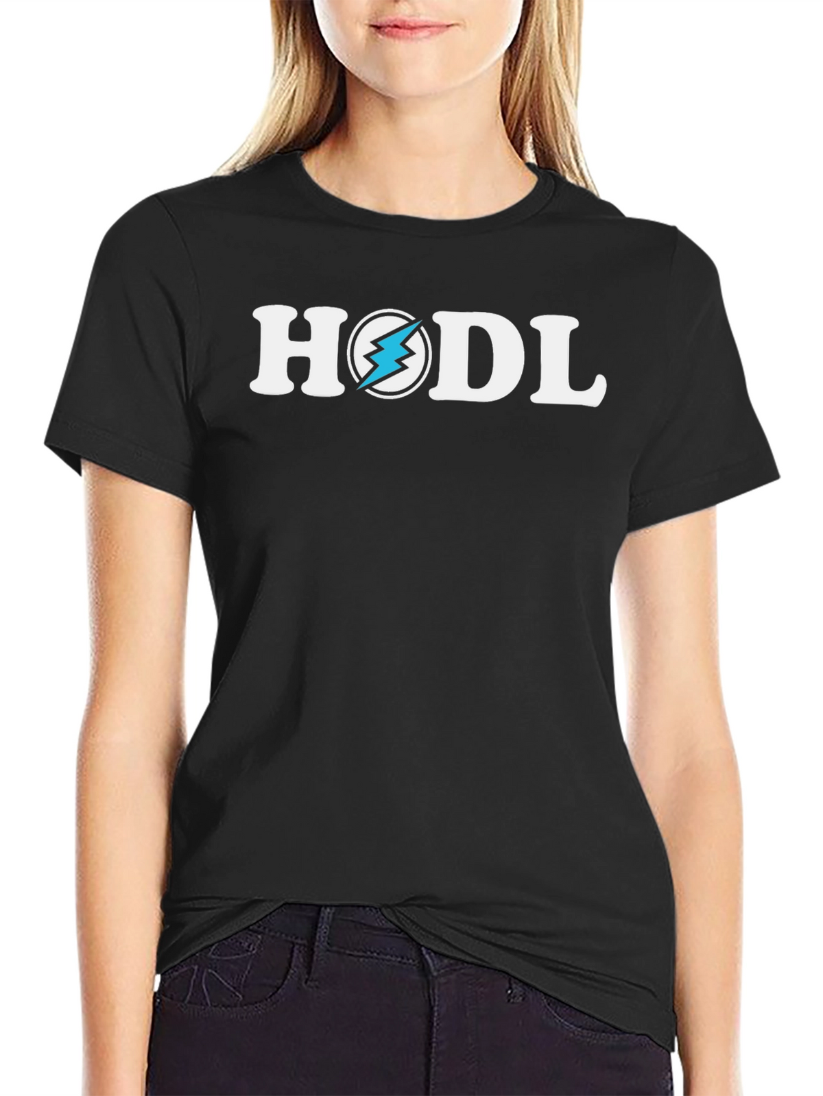 HODL Crypto T-Shirt - Lightning Bolt Design