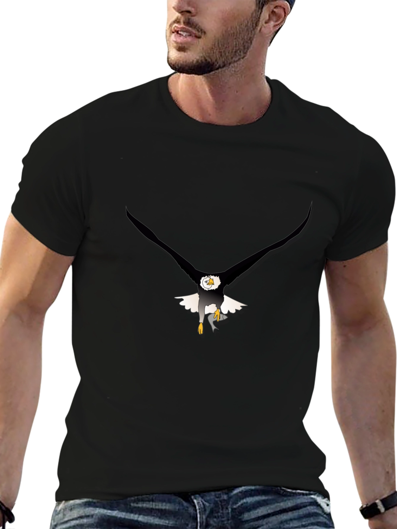Eagle Graphic Black Tee