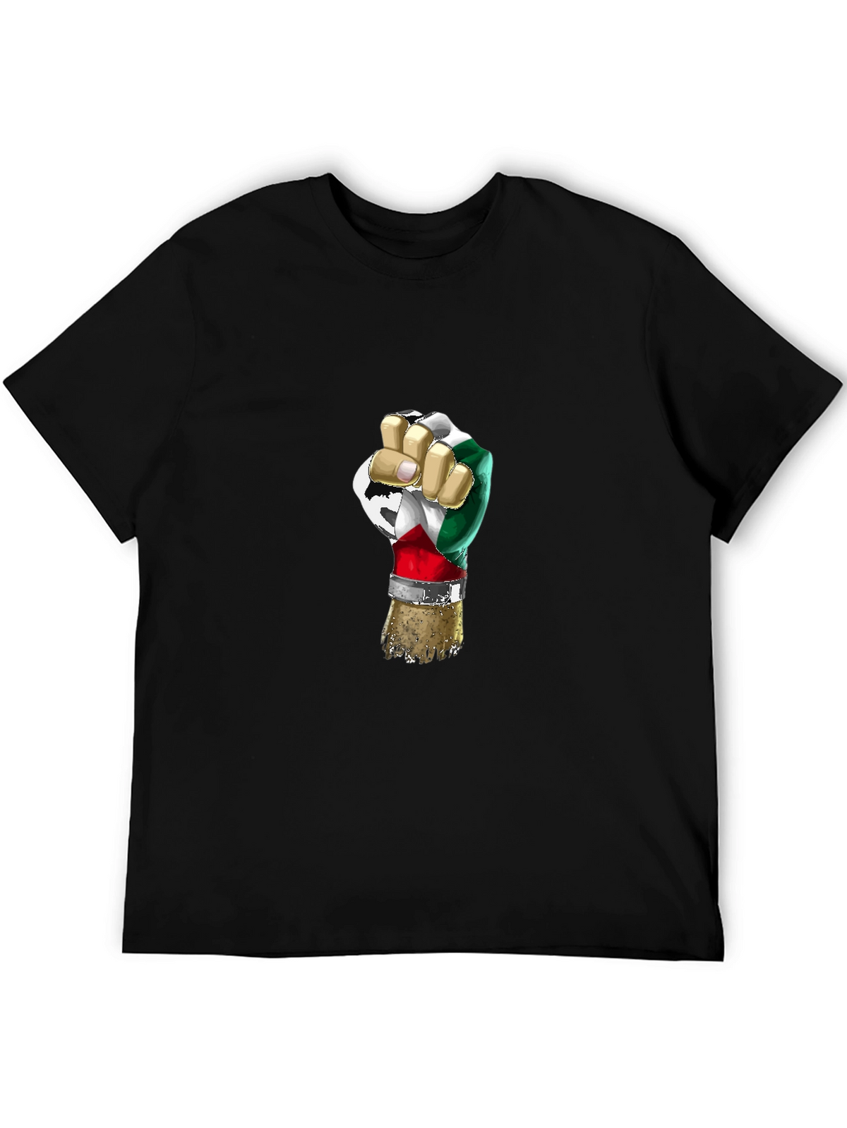 Power Fist Italy Flag Graphic T-Shirt