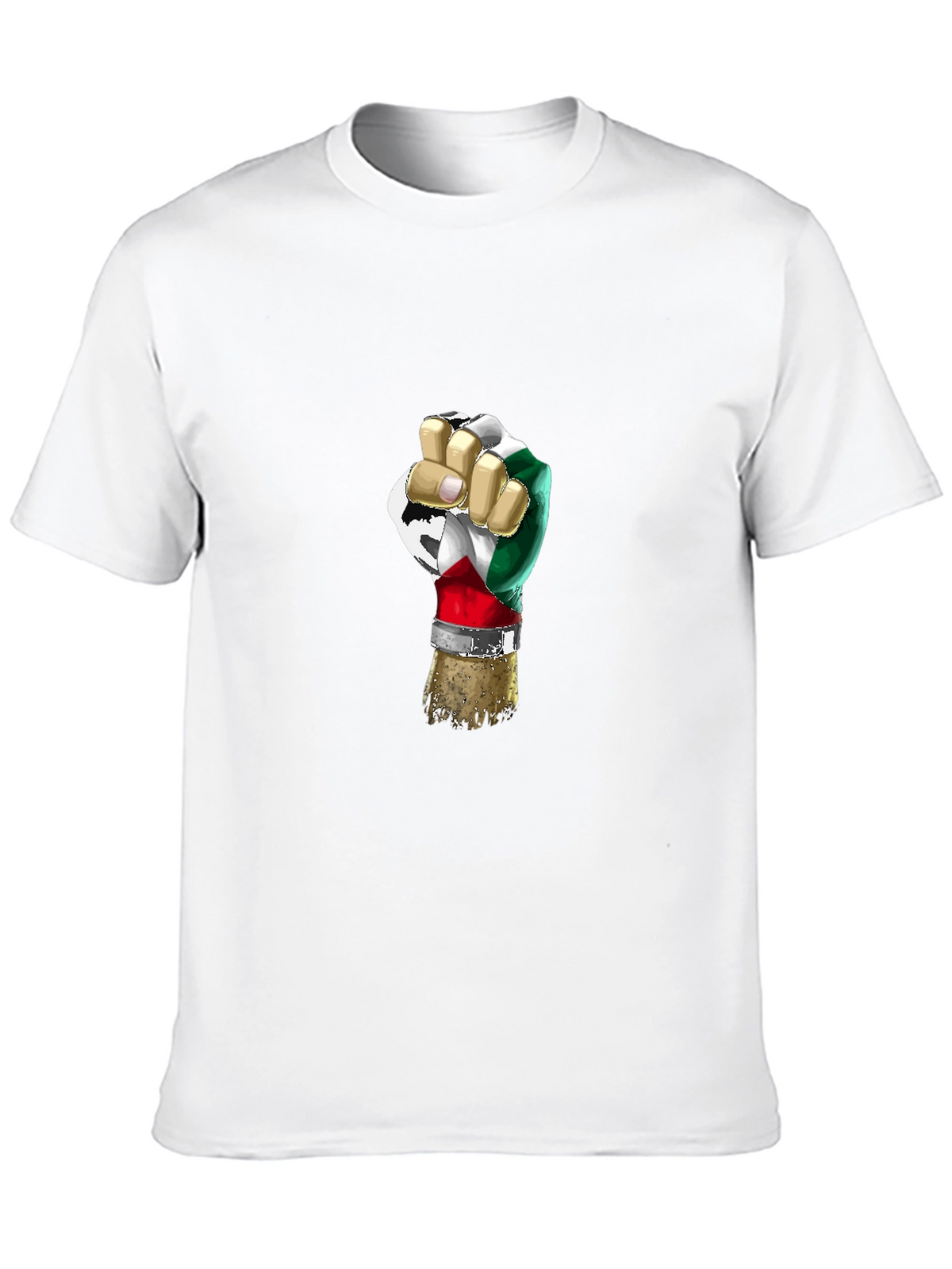 Power Fist Italy Flag Graphic T-Shirt