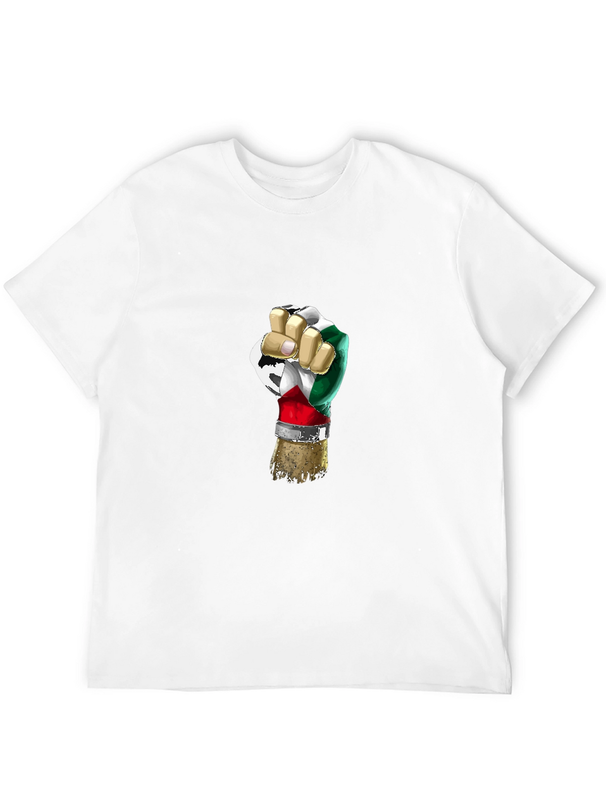 Power Fist Italy Flag Graphic T-Shirt