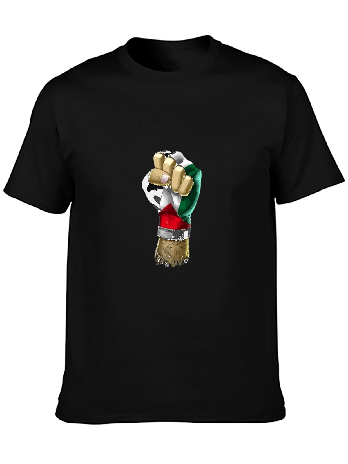 Power Fist Italy Flag Graphic T-Shirt