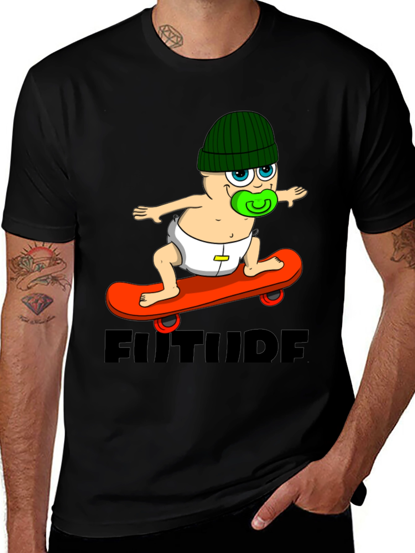 Skateboarding Baby T-Shirt - Future Attitude Tee