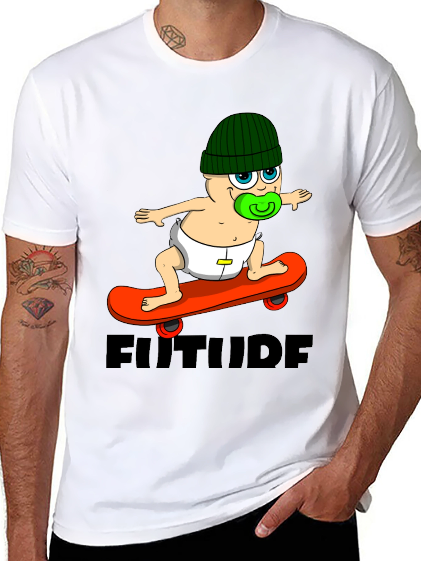 Skateboarding Baby T-Shirt - Future Attitude Tee