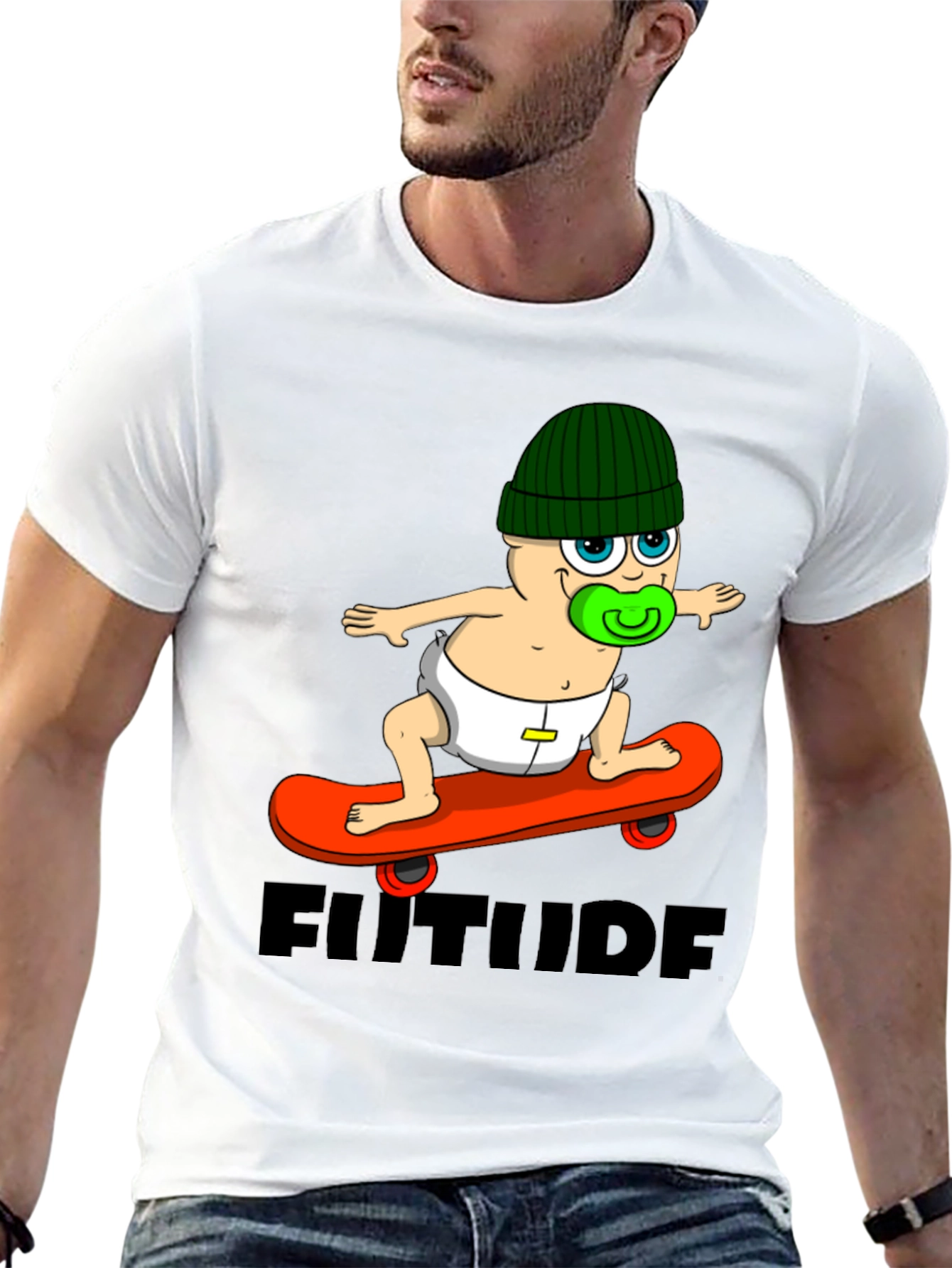 Skateboarding Baby T-Shirt - Future Attitude Tee