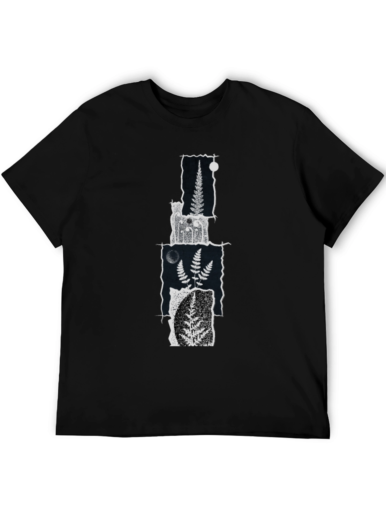 Botanical Collage Graphic Tee - Black