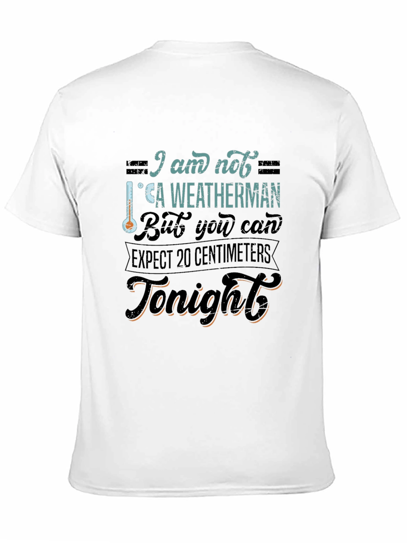 Funny Weatherman Graphic Tee - Expect 20 Centimeters