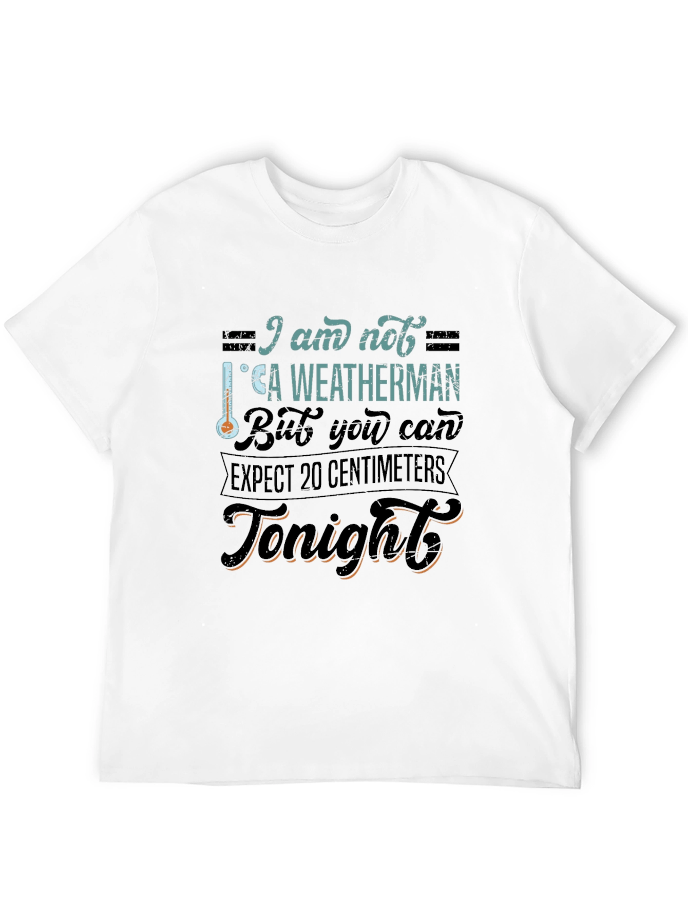 Funny Weatherman Graphic Tee - Expect 20 Centimeters
