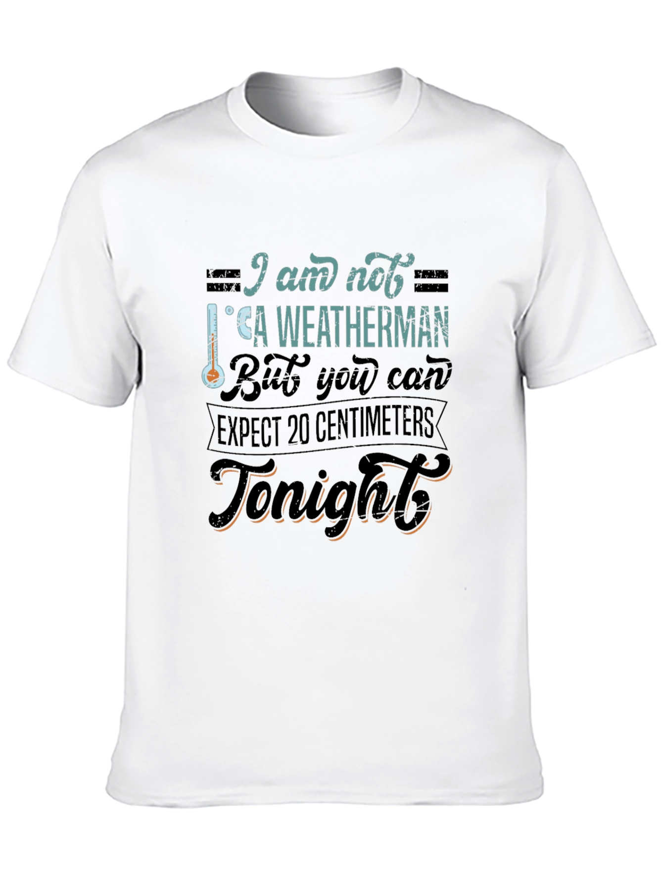 Funny Weatherman Graphic Tee - Expect 20 Centimeters