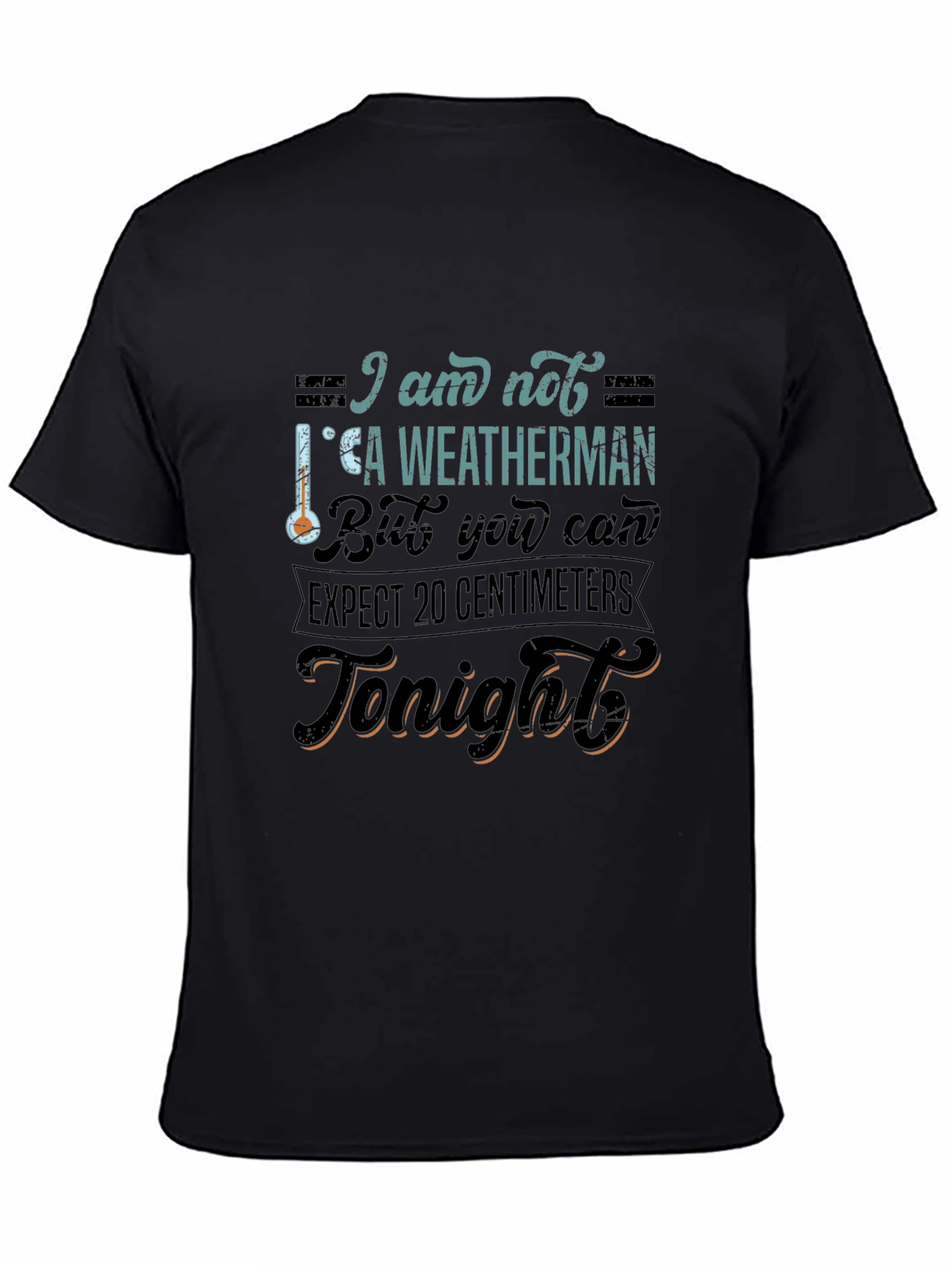 Funny Weatherman Graphic Tee - Expect 20 Centimeters