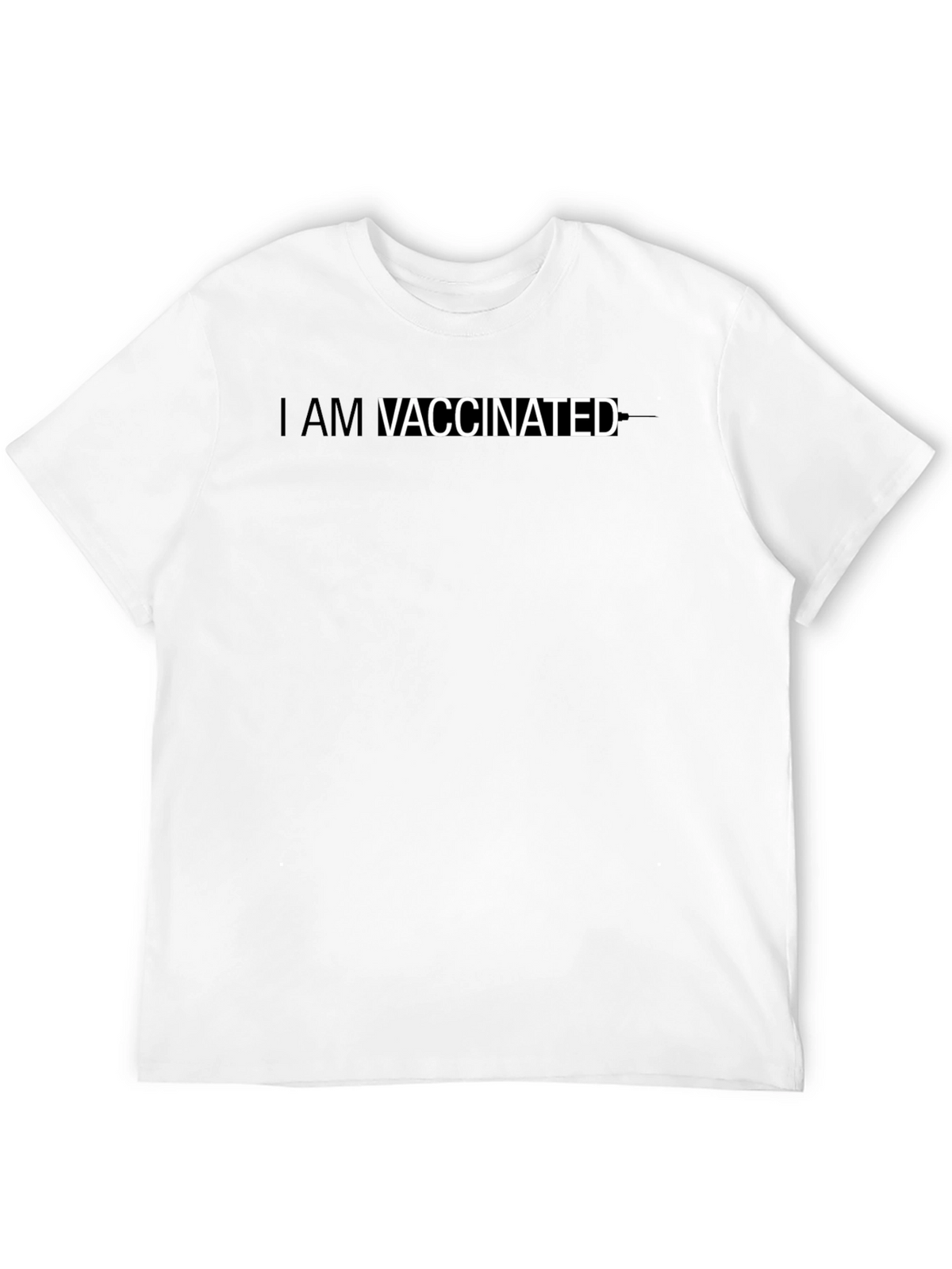 I Am Vaccinated Black T-Shirt