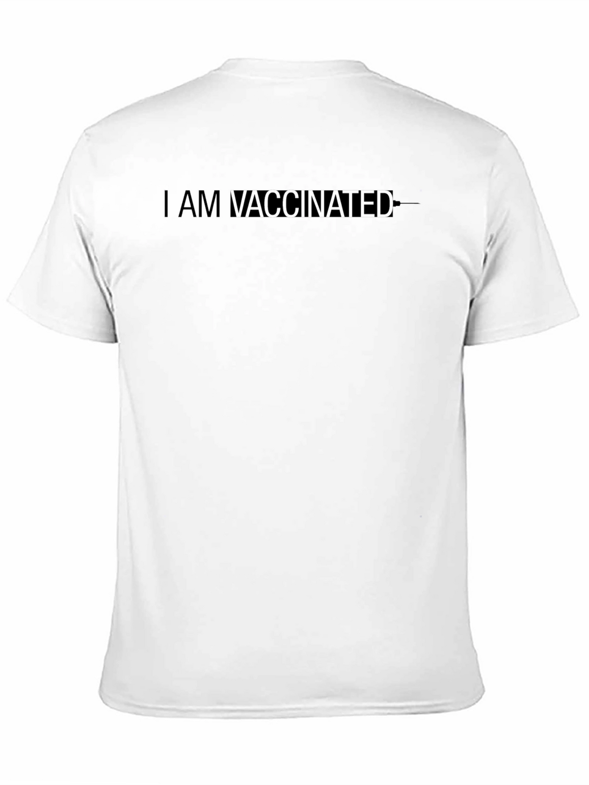 I Am Vaccinated Black T-Shirt
