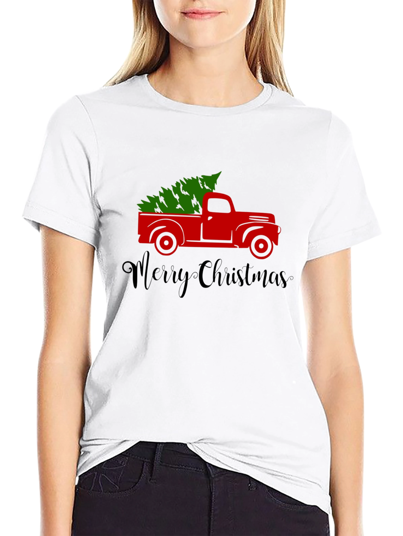 Christmas Truck T-Shirt: Holiday Tree Graphic Tee