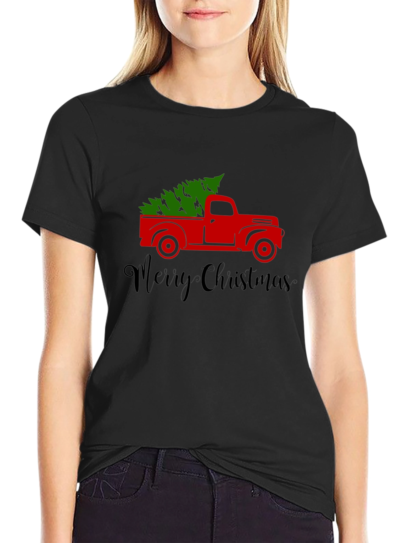 Christmas Truck T-Shirt: Holiday Tree Graphic Tee