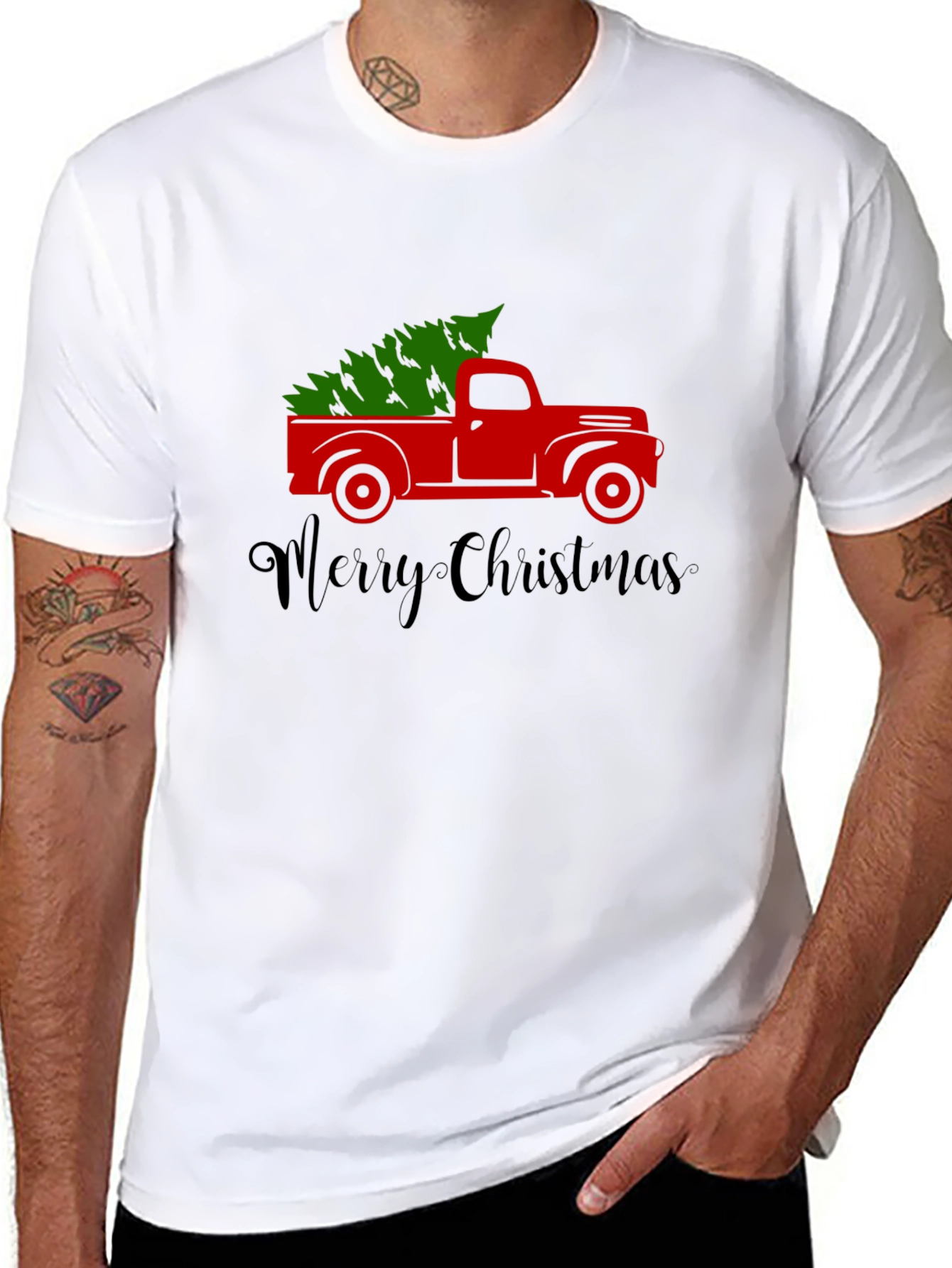 Christmas Truck T-Shirt: Holiday Tree Graphic Tee