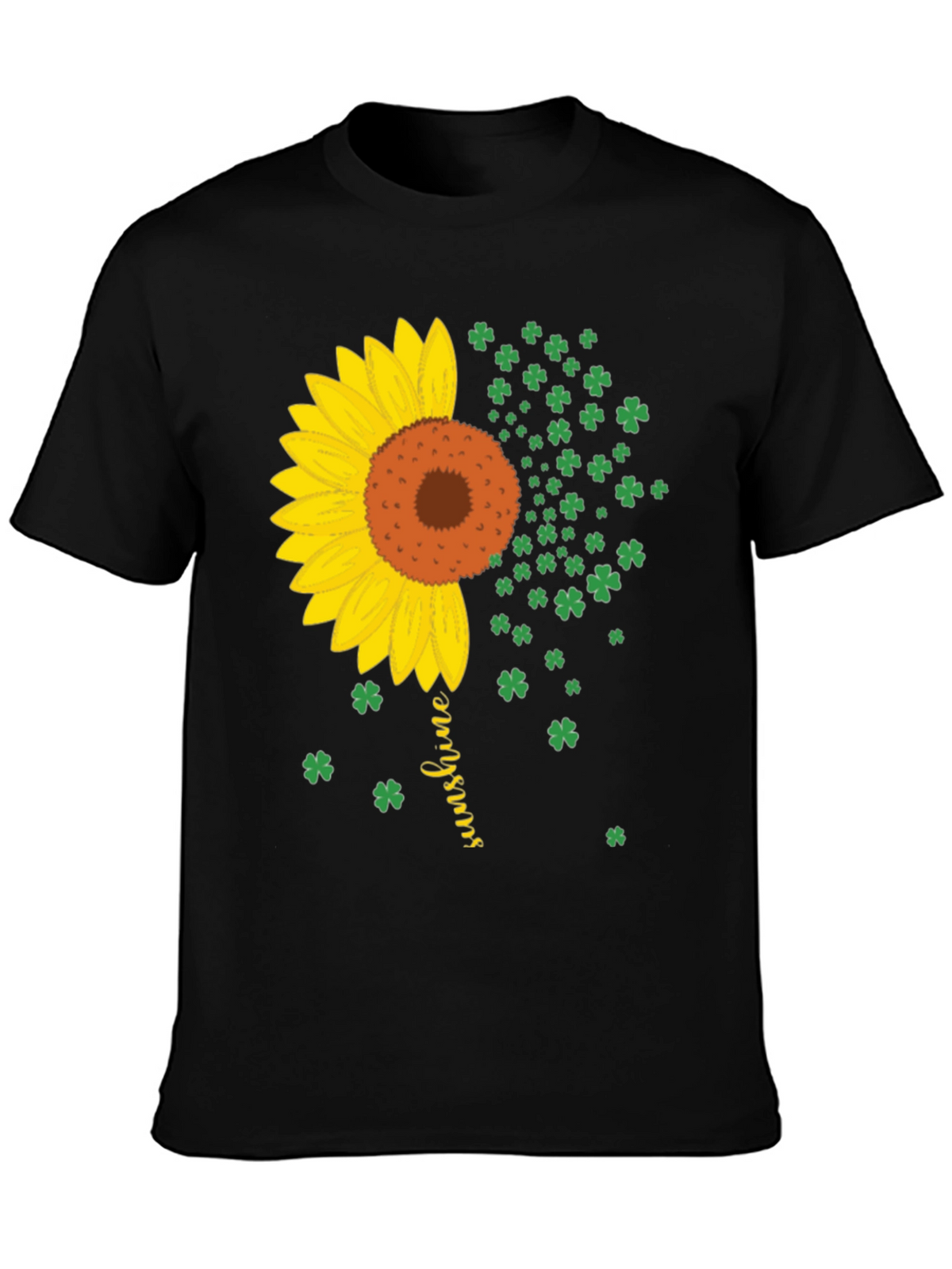 Sunflower Shamrock Graphic Tee - Lucky Sunshine Shirt