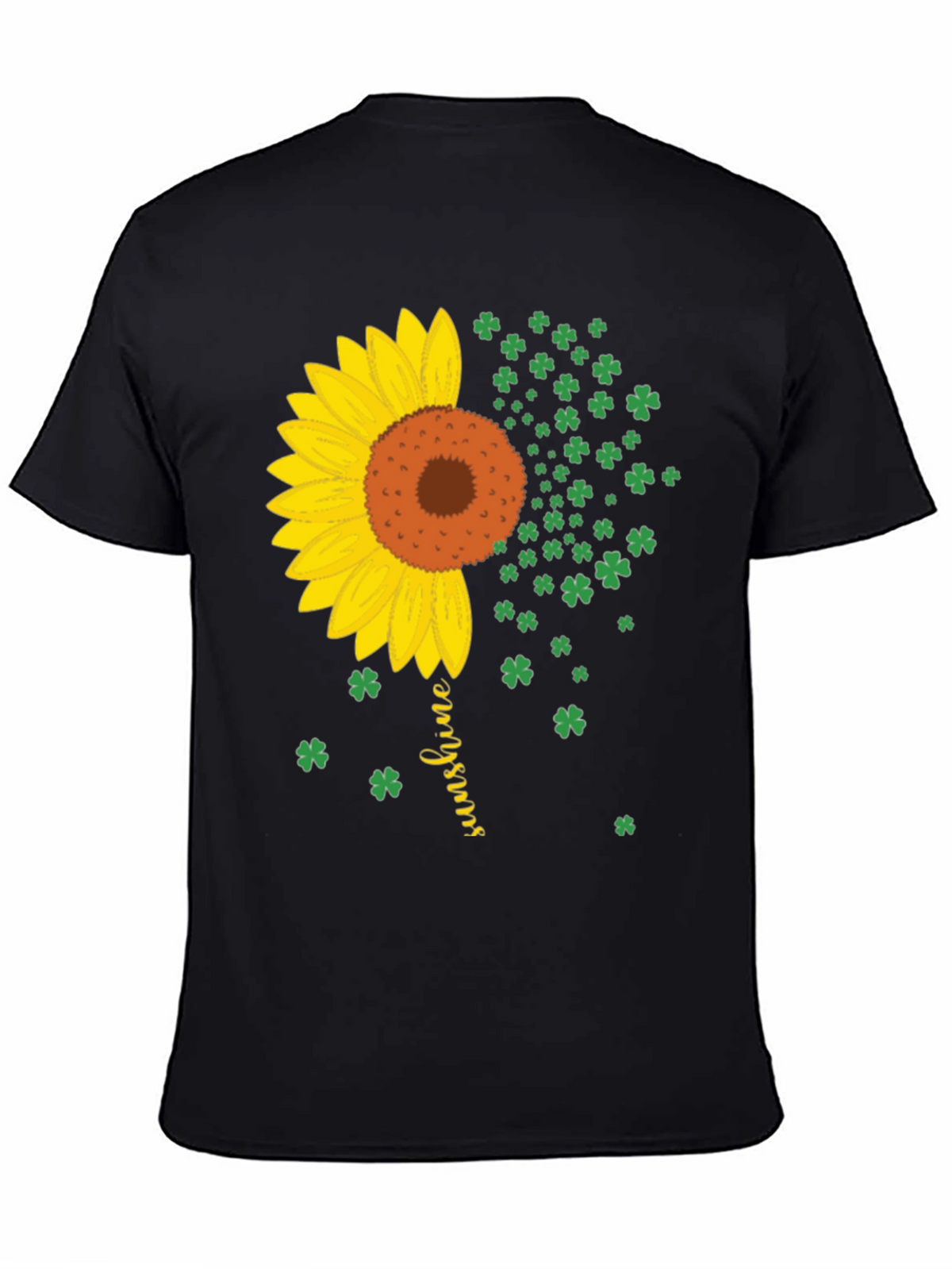 Sunflower Shamrock Graphic Tee - Lucky Sunshine Shirt