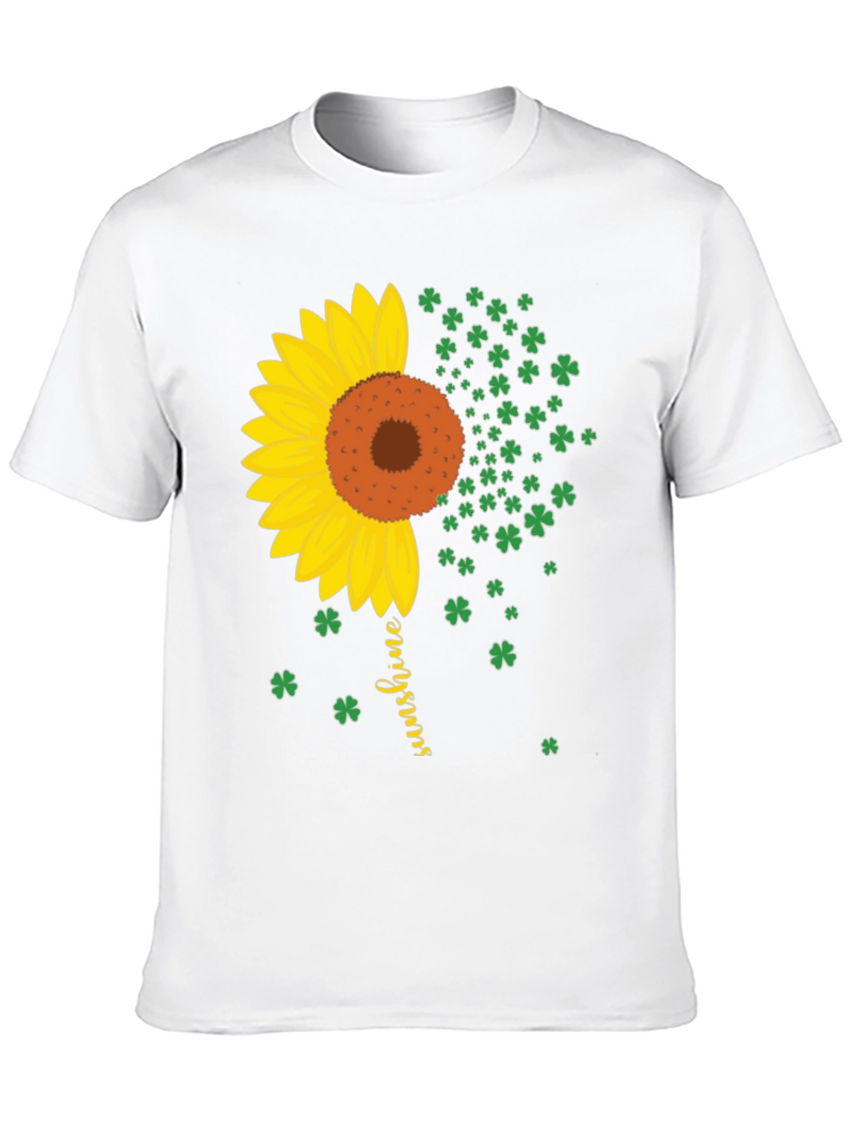 Sunflower Shamrock Graphic Tee - Lucky Sunshine Shirt