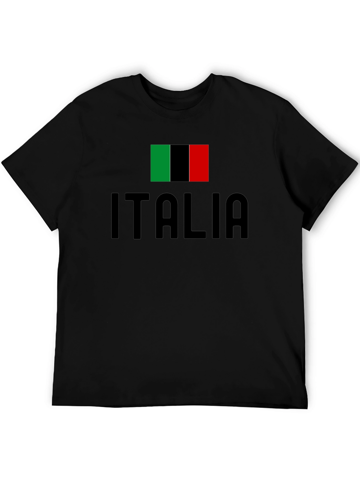 Italia Flag T-Shirt - Black Italian Pride Tee