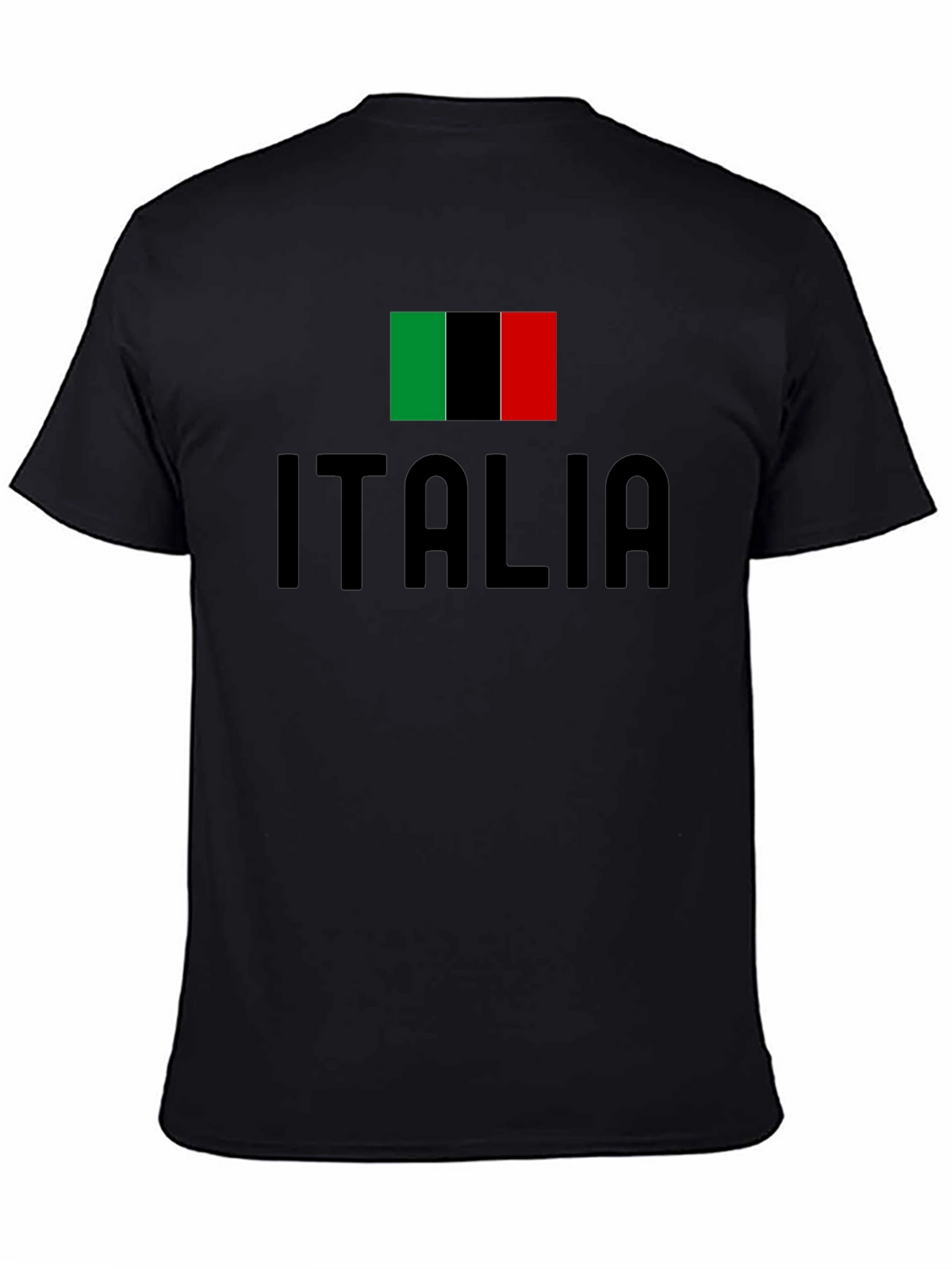 Italia Flag T-Shirt - Black Italian Pride Tee