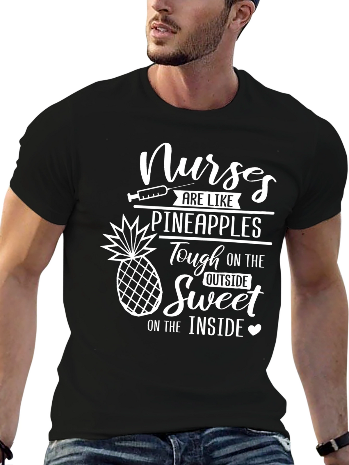 Nurses Pineapples Graphic T-Shirt