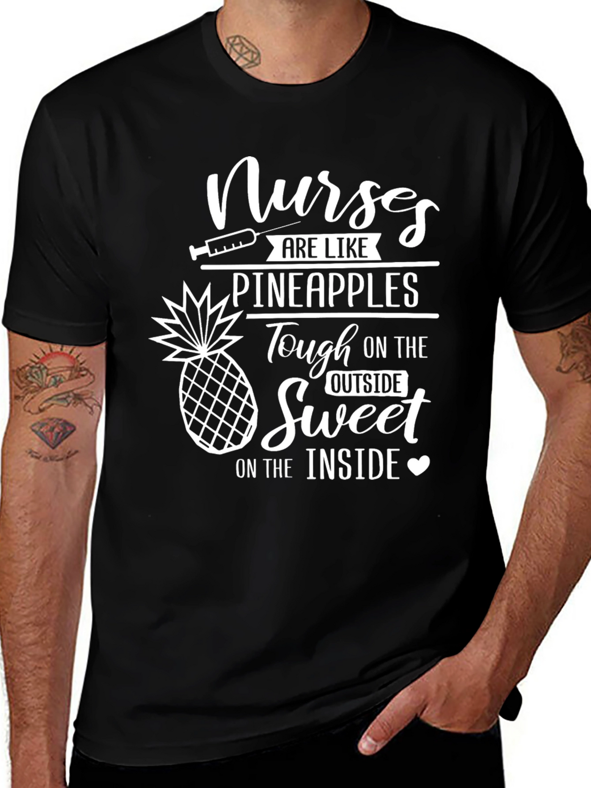 Nurses Pineapples Graphic T-Shirt