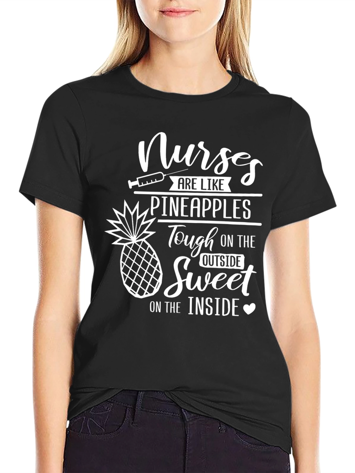 Nurses Pineapples Graphic T-Shirt