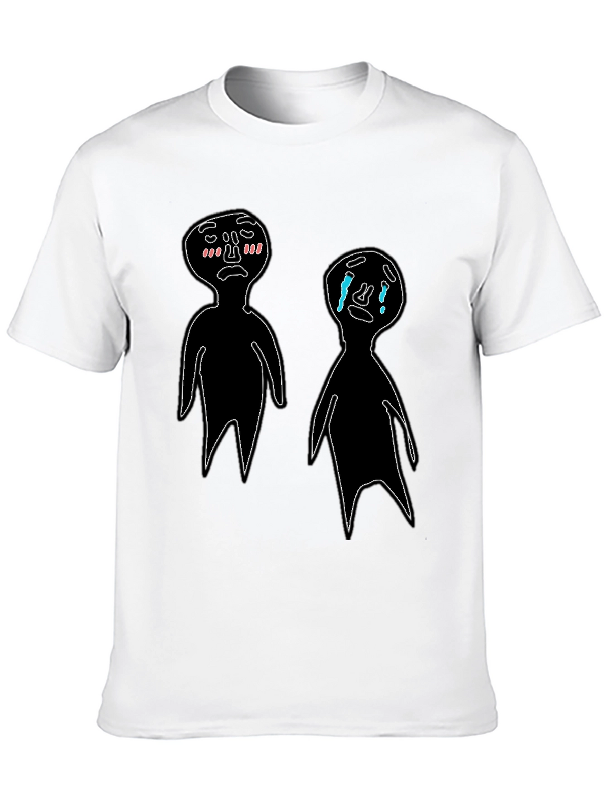 Emotional Doodles Graphic Tee - Black Cotton T-Shirt