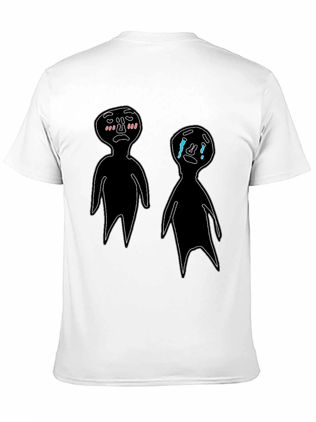 Emotional Doodles Graphic Tee - Black Cotton T-Shirt