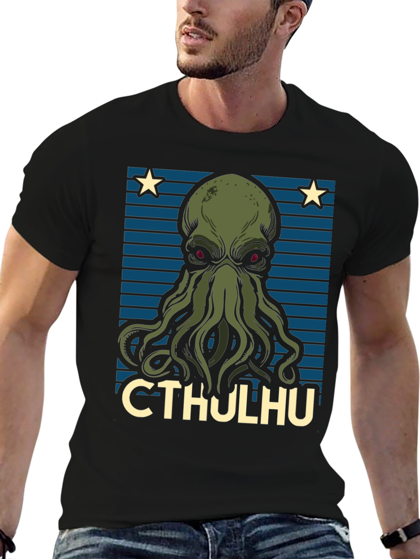 Cthulhu Graphic T-Shirt - Mens Black Tee