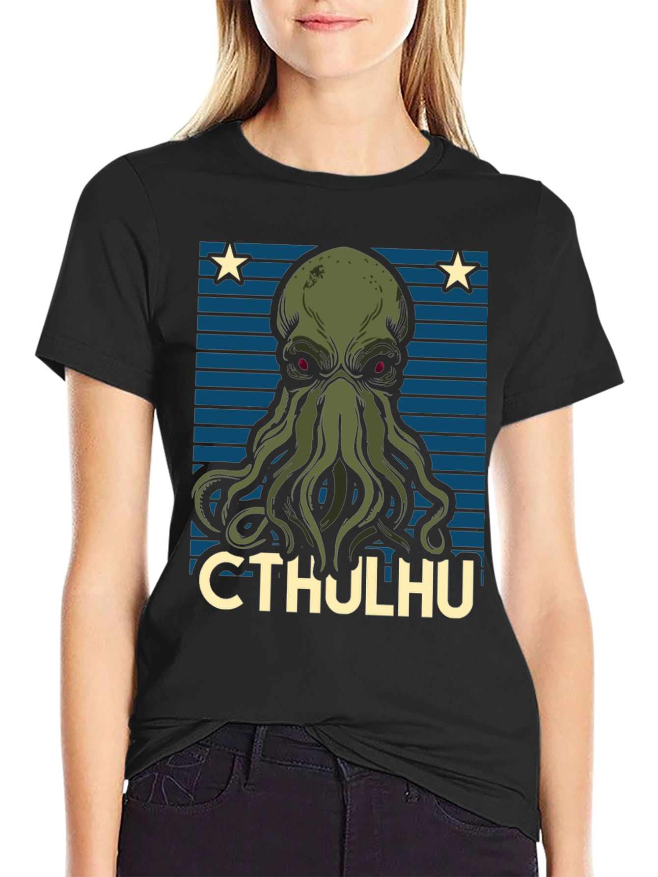 Cthulhu Graphic T-Shirt - Mens Black Tee