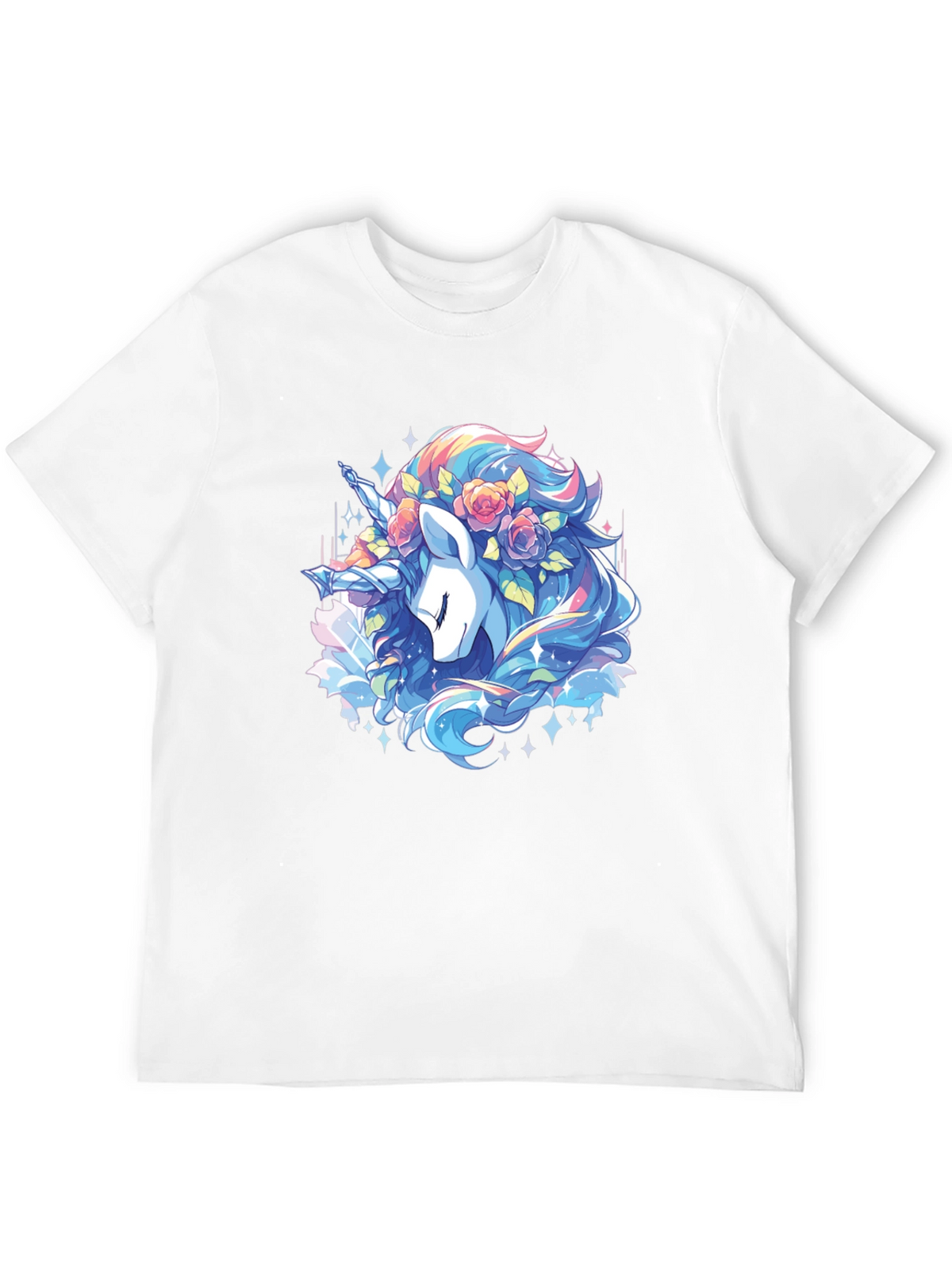 Unicorn Floral T-Shirt - Black