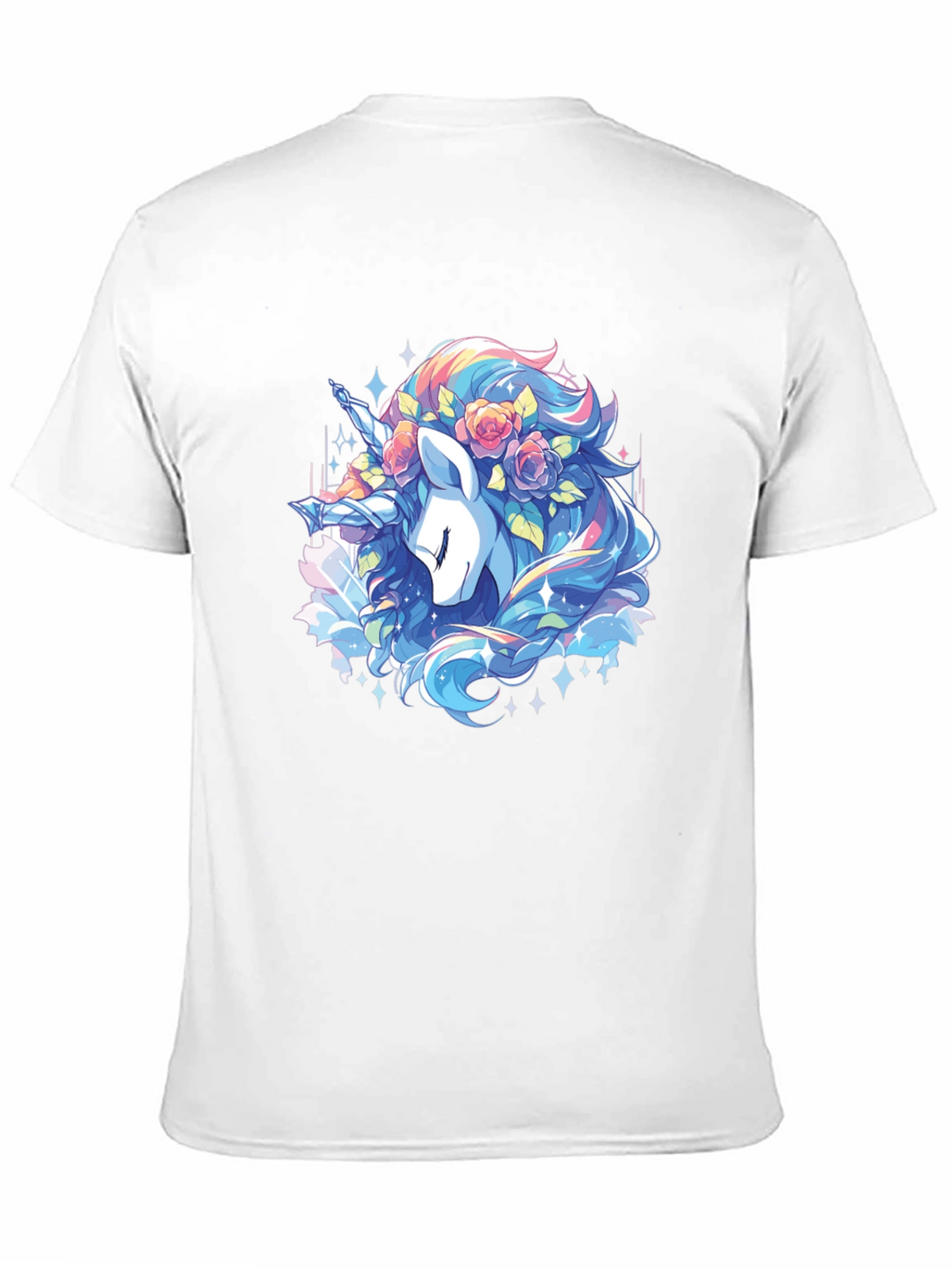 Unicorn Floral T-Shirt - Black