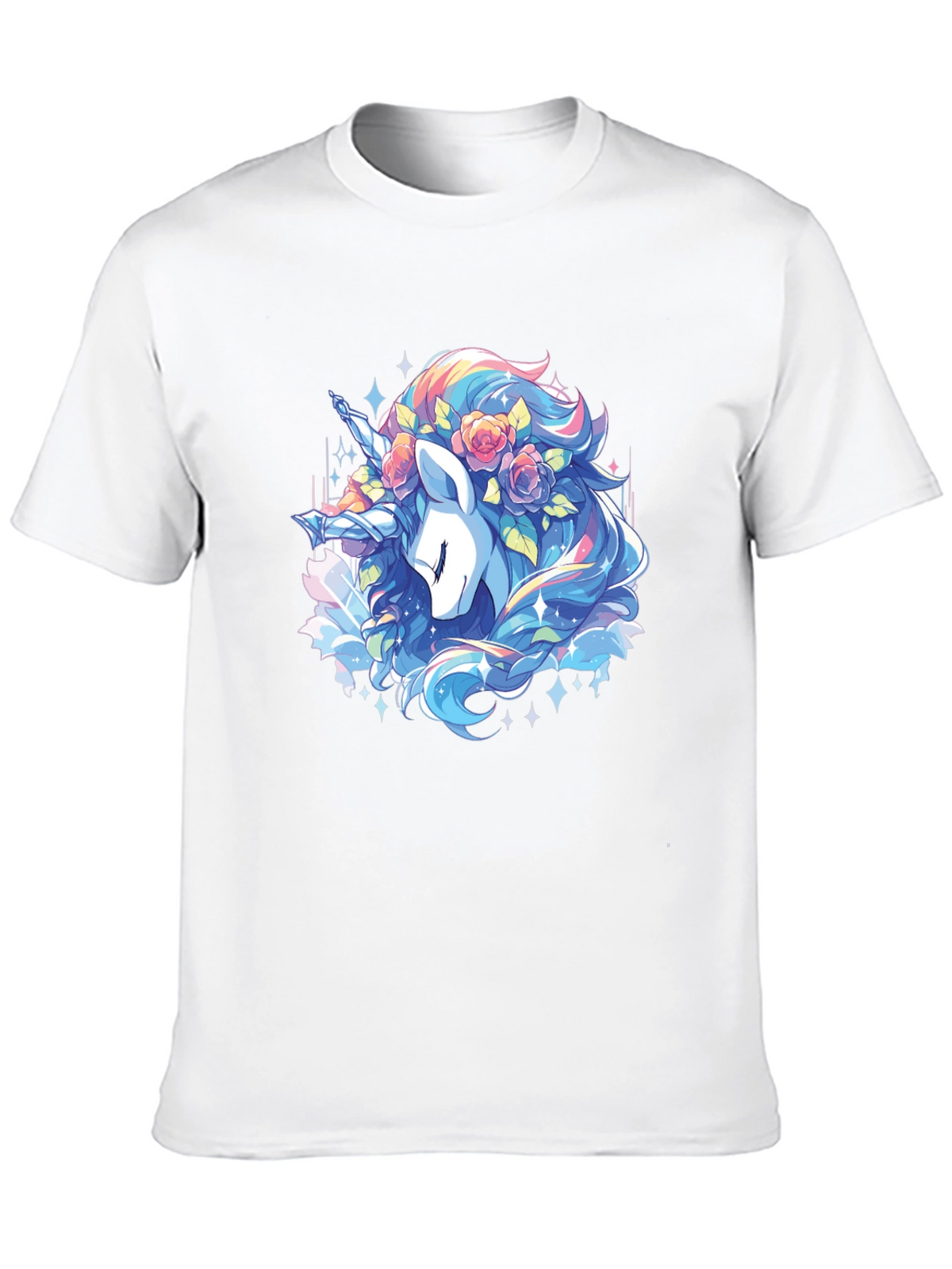 Unicorn Floral T-Shirt - Black