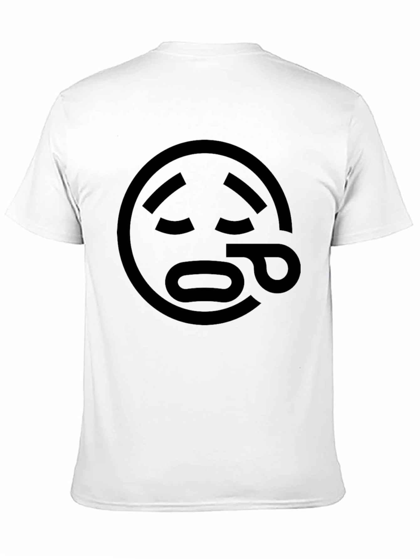 Sad Emoji Graphic Black T-Shirt