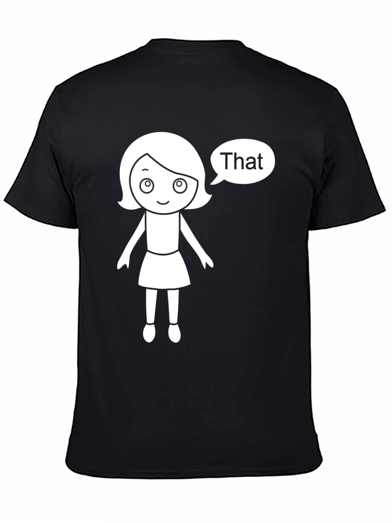 That Girl Black T-Shirt - Funny Cartoon Tee