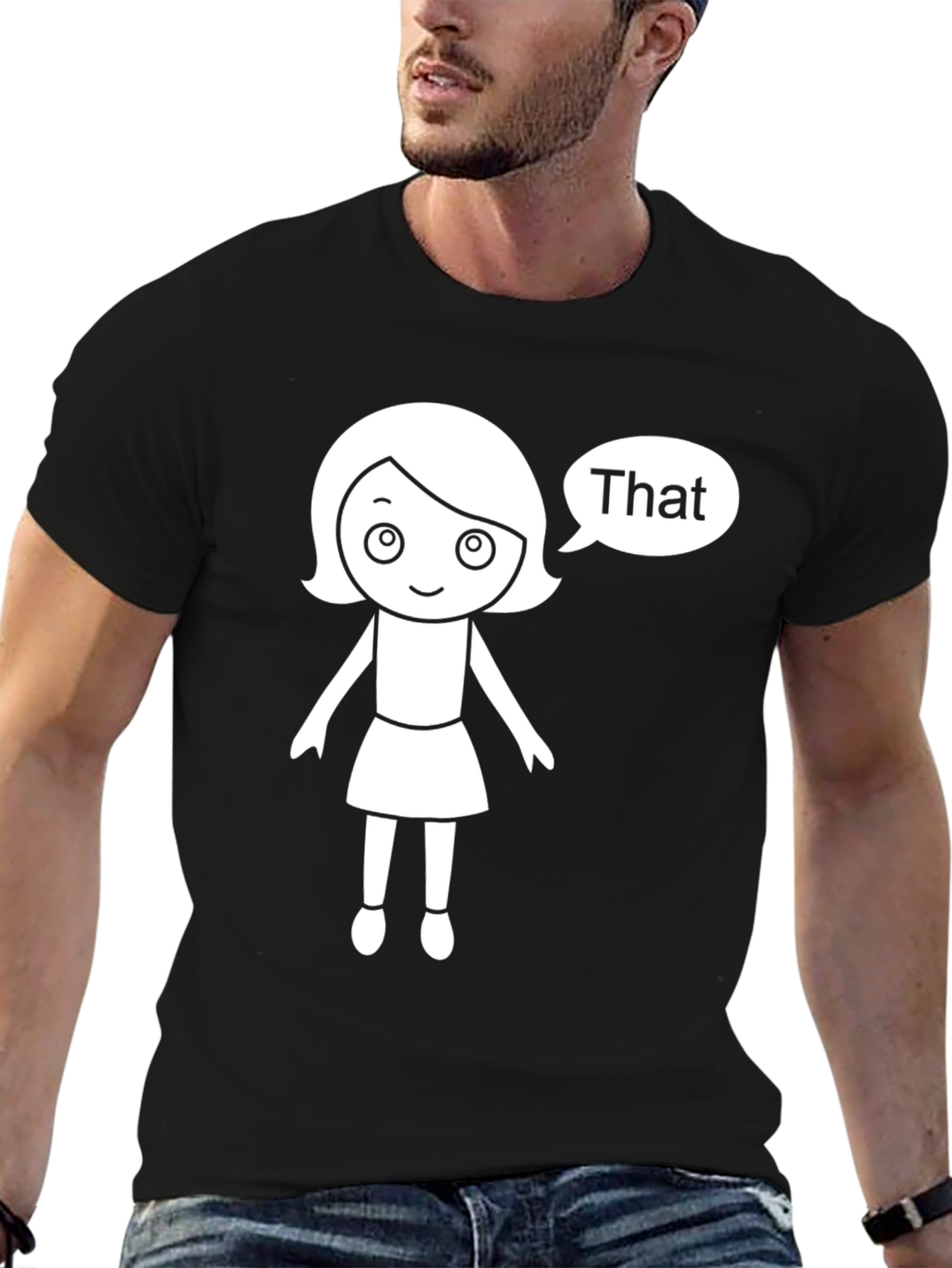 That Girl Black T-Shirt - Funny Cartoon Tee