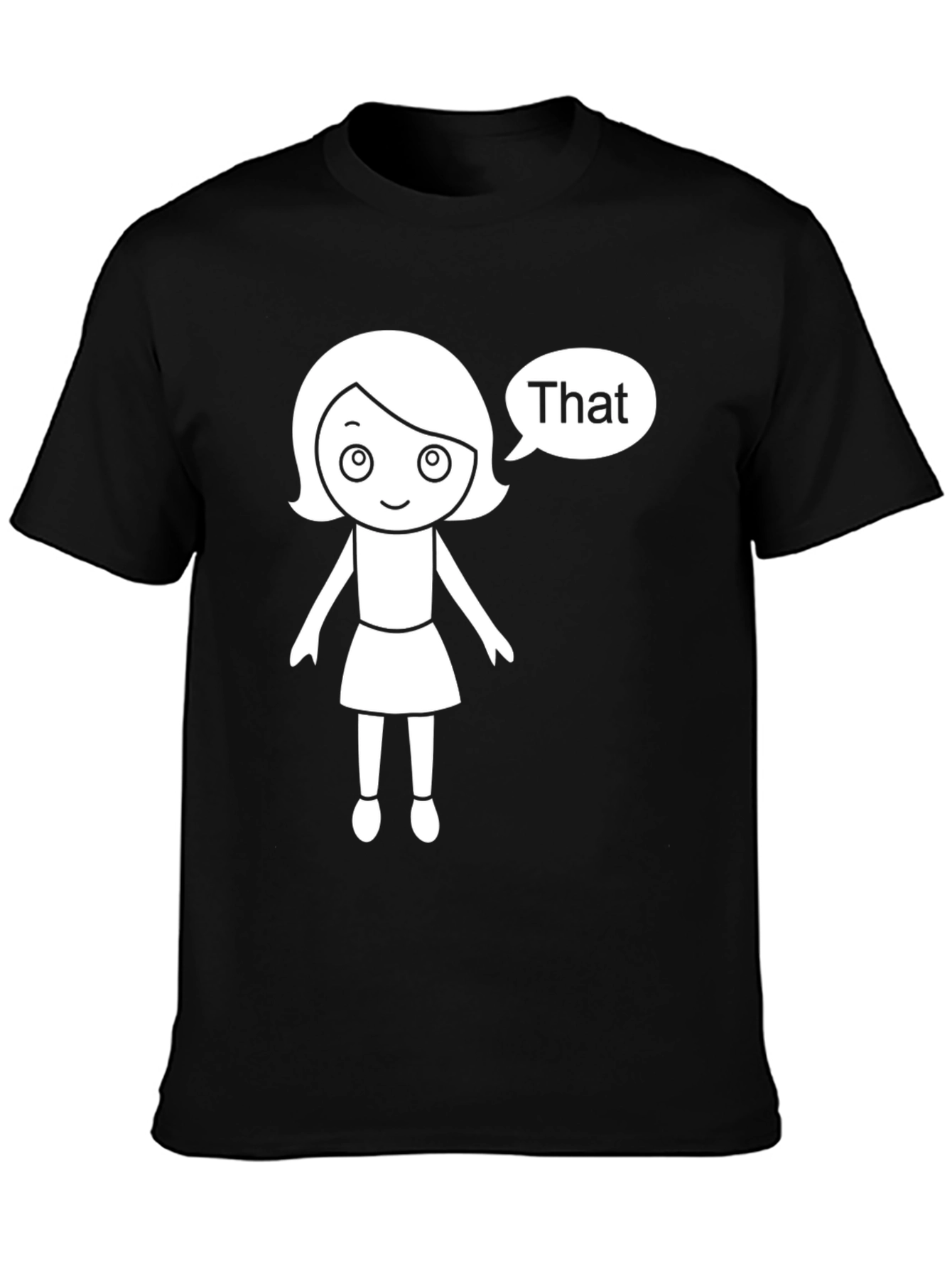 That Girl Black T-Shirt - Funny Cartoon Tee