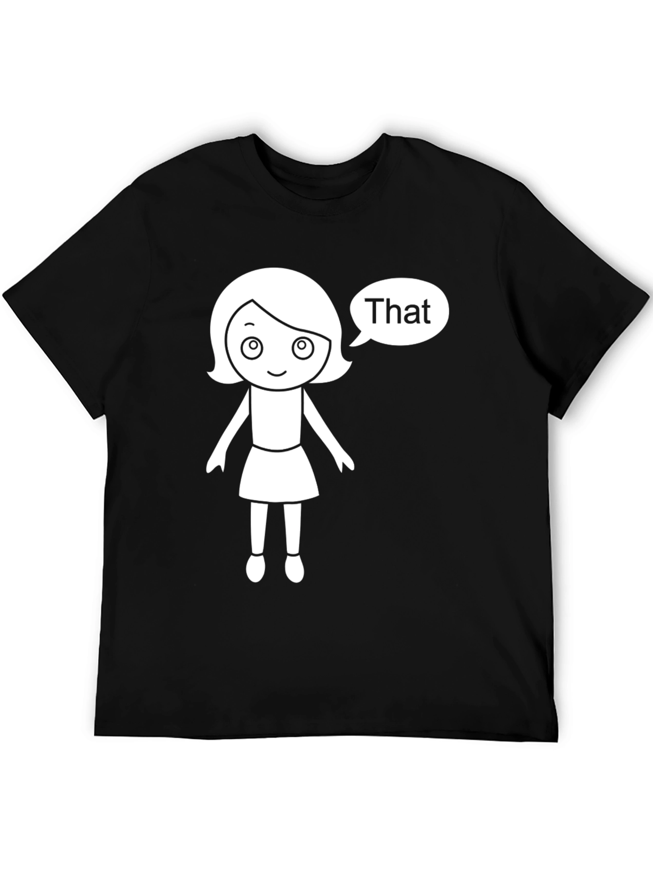 That Girl Black T-Shirt - Funny Cartoon Tee